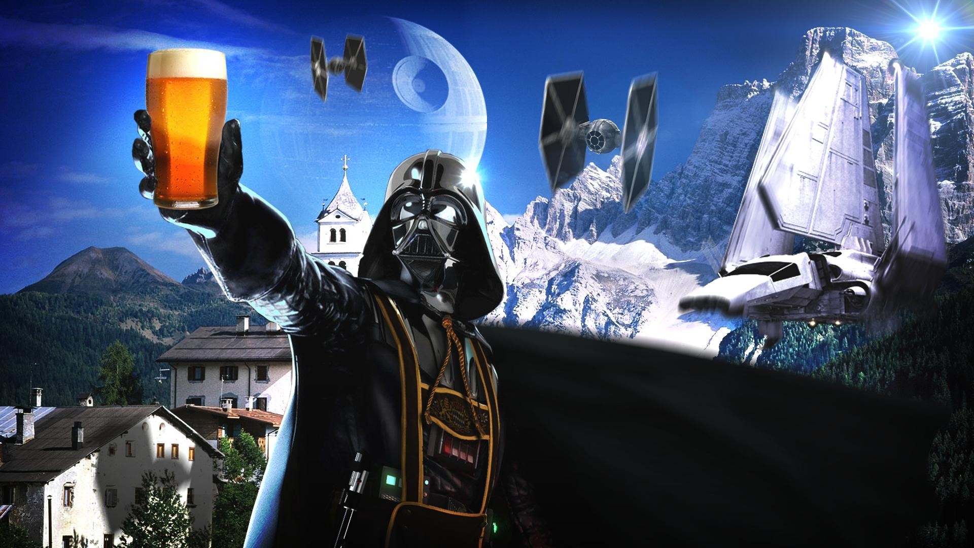 Beers Star Wars Darth Vader Sith German Alps Sci Fi Science Spaceships Spacecraft Wide