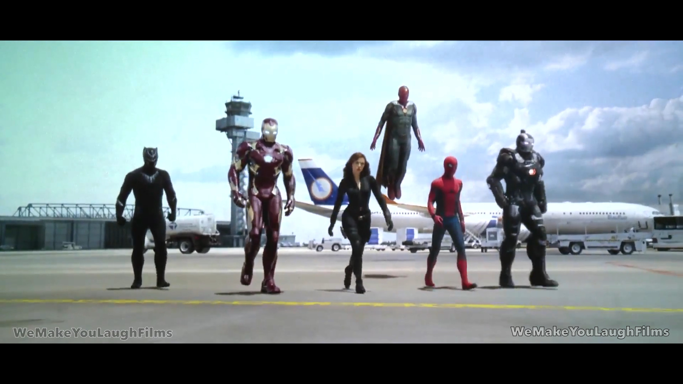Wemakeyoulaughfilms Team Iron Man Walking – Captain America Civil War by wemakeyoulaughfilms