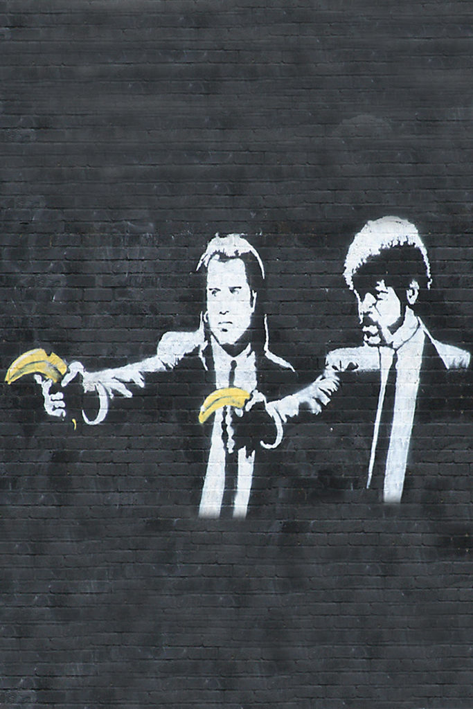 Banksy Pulp Fiction Android Wallpaper Banksy Pulp Fiction Android Wallpaper