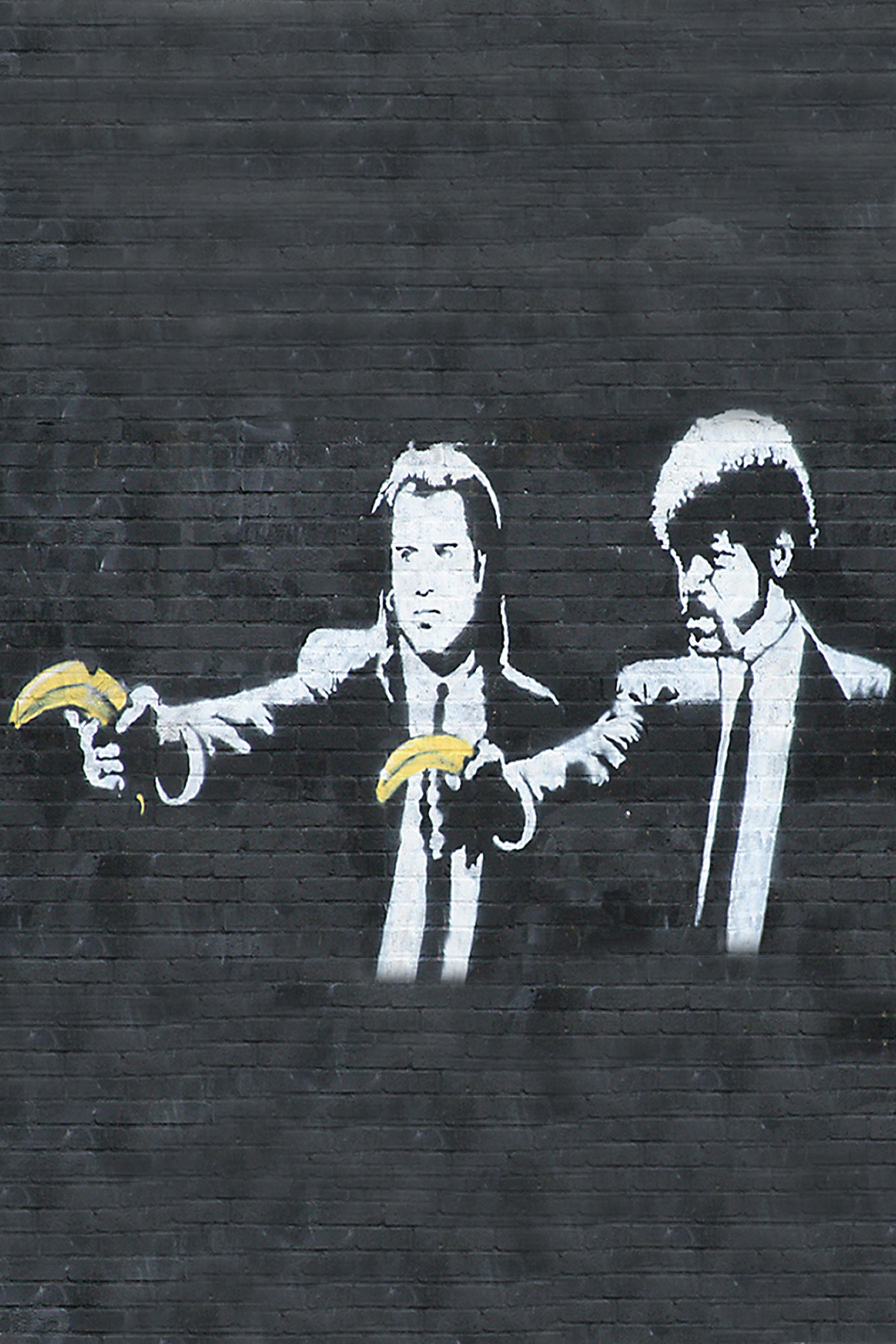 Banksy Pulp Fiction Android Wallpaper. Banksy Pulp Fiction Android Wallpaper