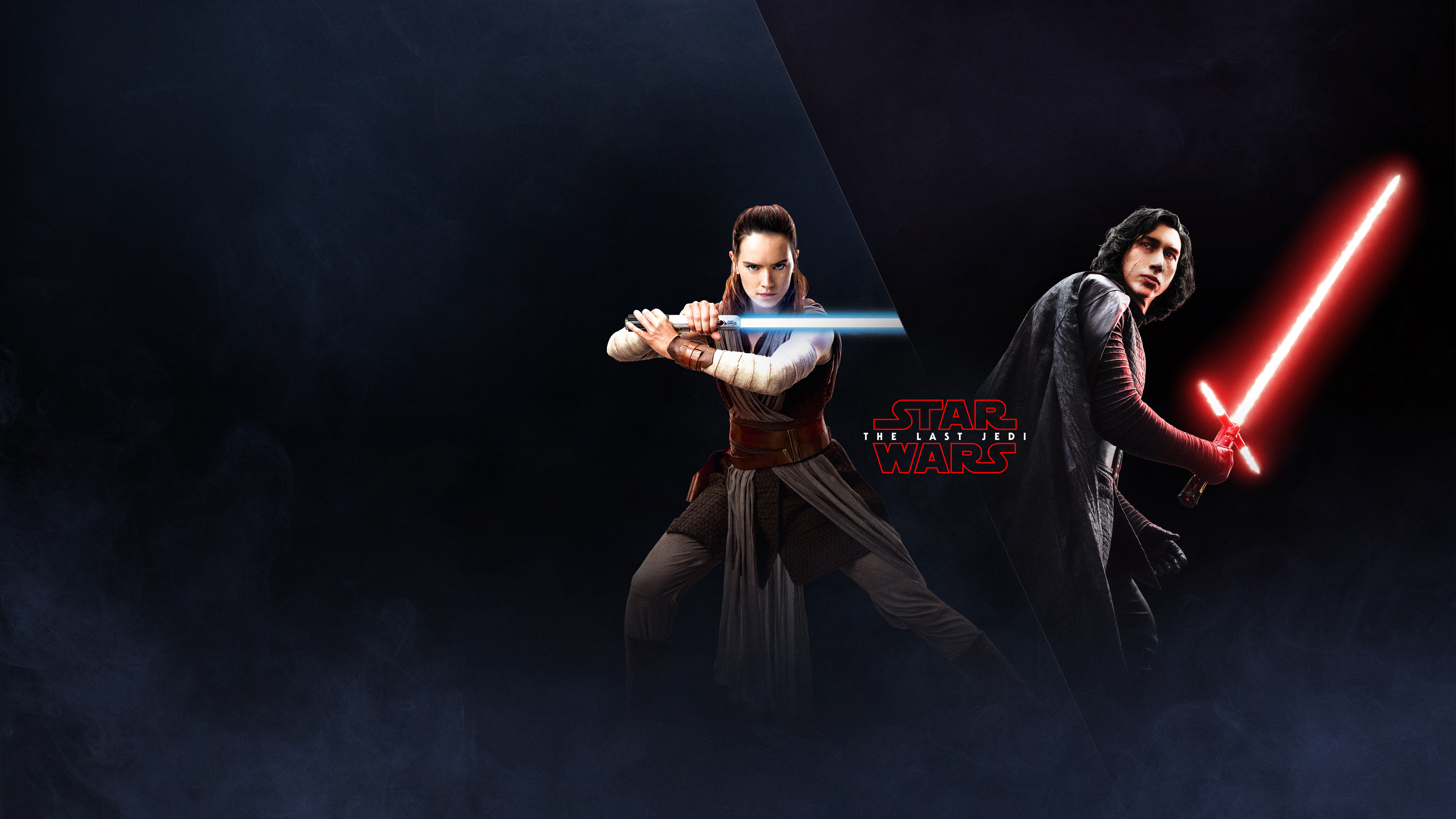 The Last Jedi Wallpaper Rey and Kylo Ren EA Battlefront 2 Poster