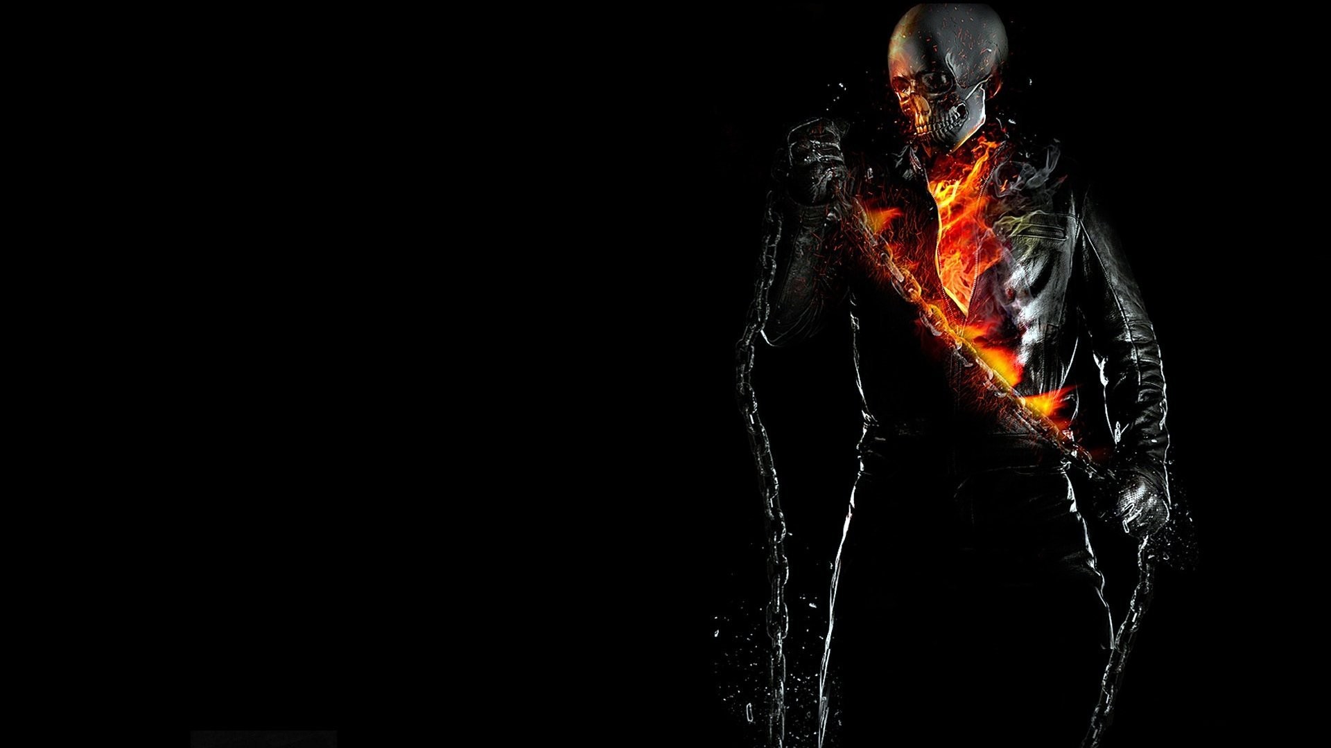 Background skeleton circuit fire flame ghost rider ghost rider