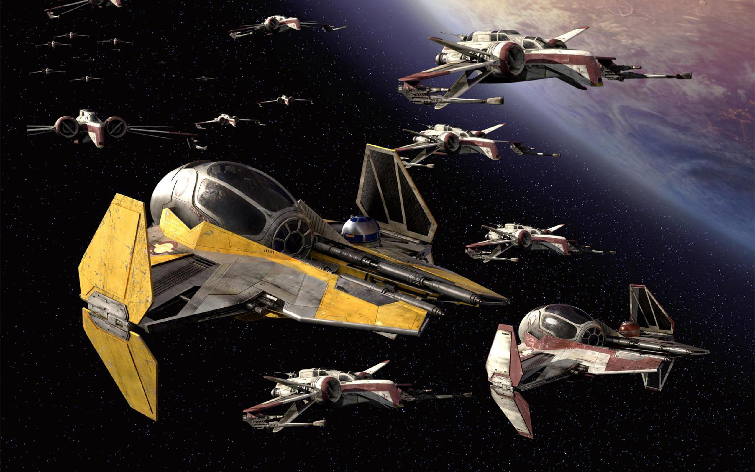 Movie Star Wars CGI Ship X-wing Planet Stars Space Video Game Wallpaper
