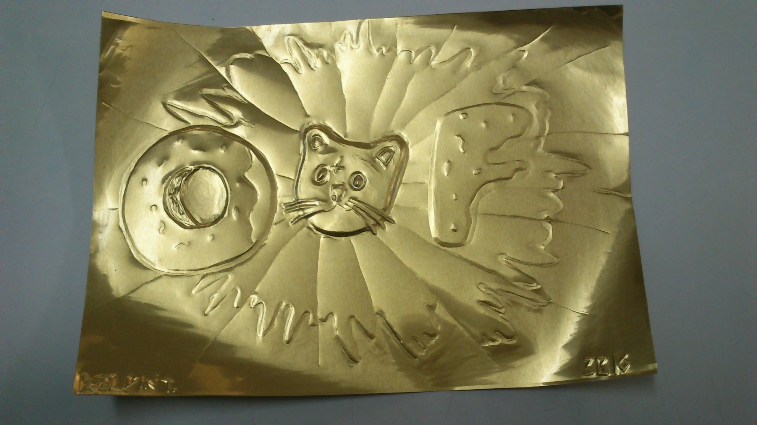 … Odd Future Logo and Cat on copper board by KelvinTang