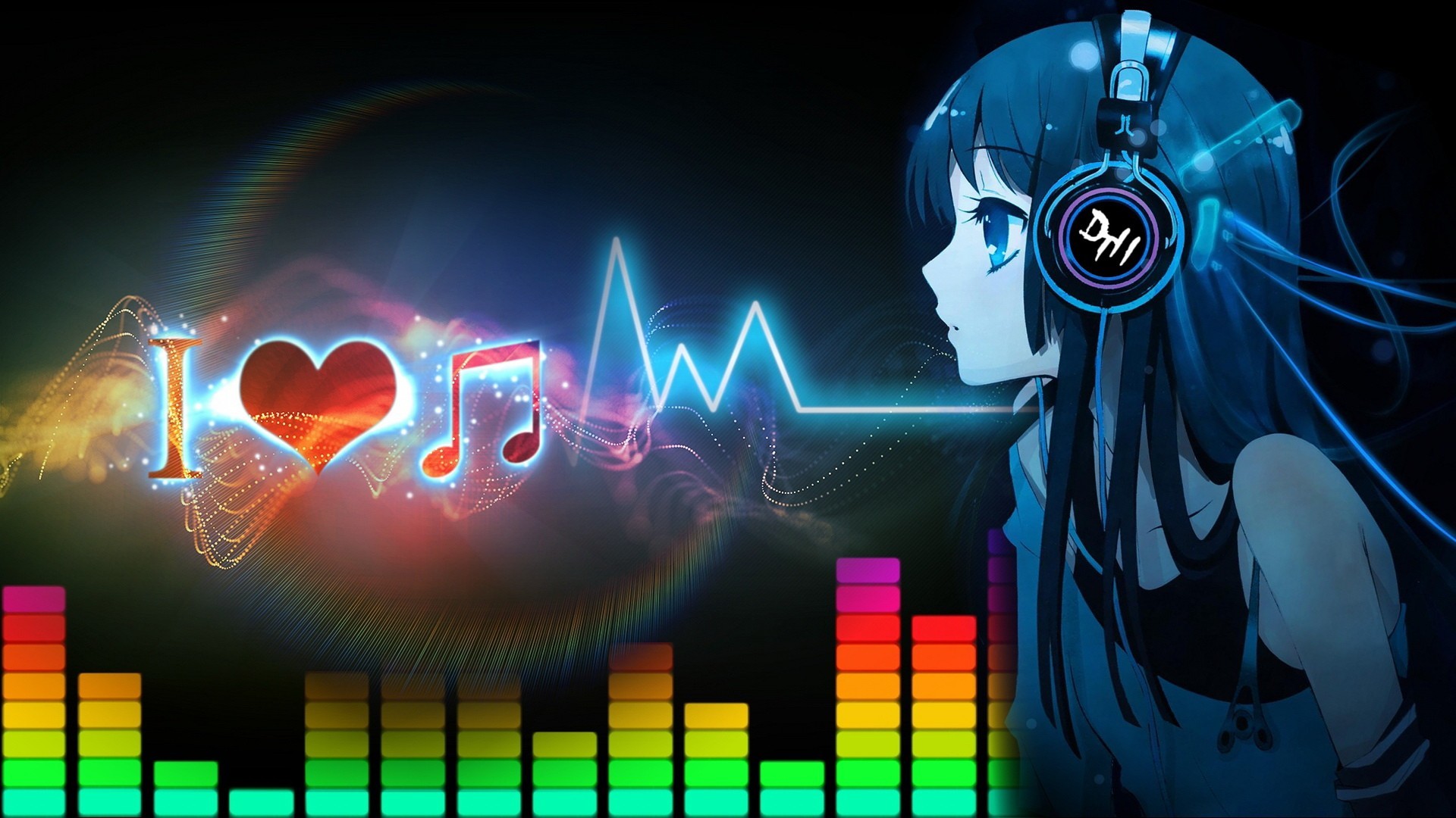 Cute Anime Girl Listening Music Wallpaper Download | MobCup