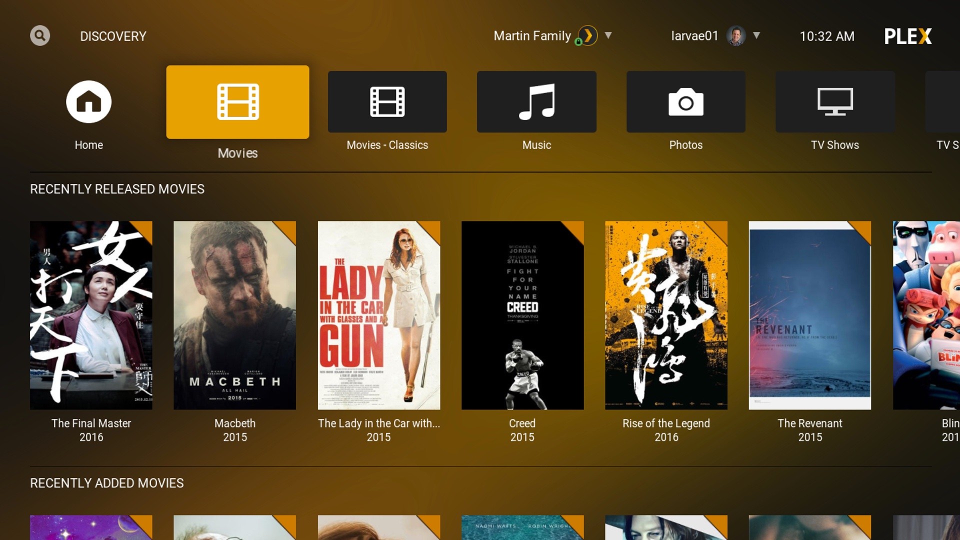 Plex add on for Kodi movies screenshot 001