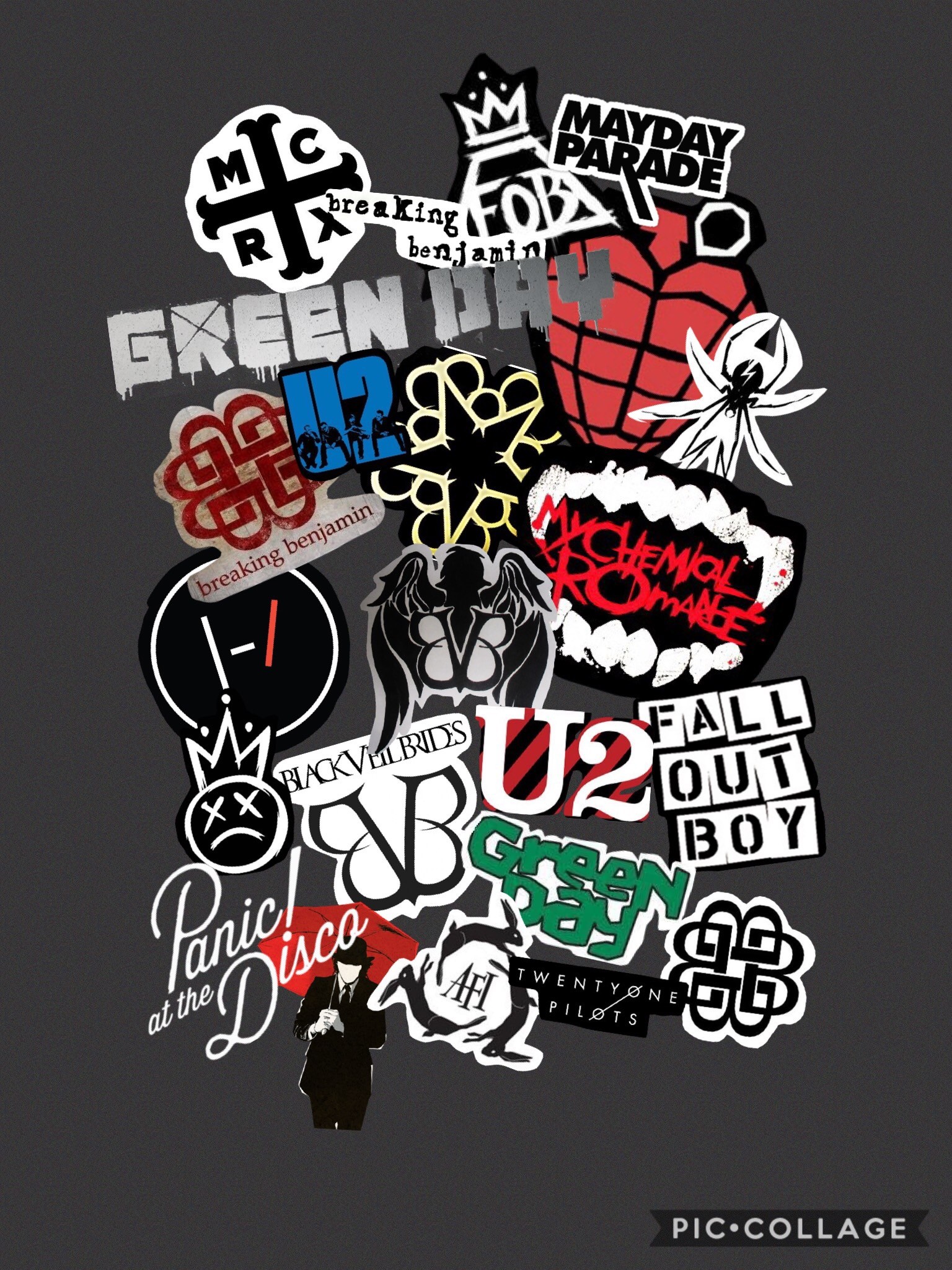 my lockscreen — all the bands I like, even the ones I only occasionally. My  Chemical Romance WallpaperEmo …