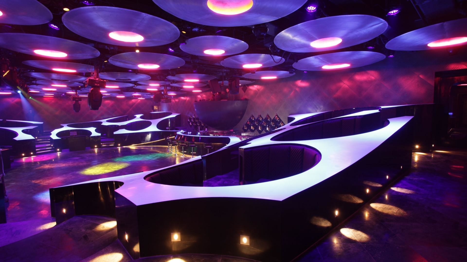 Design bar lighting night club neon lounge wallpaper | (79285)