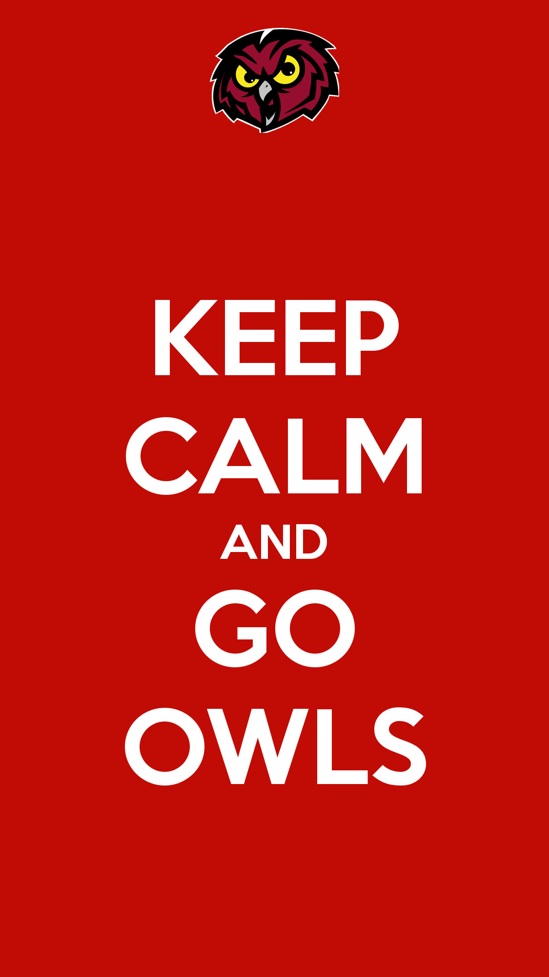 Go Owls iPhone Wallpaper – Temple Owls