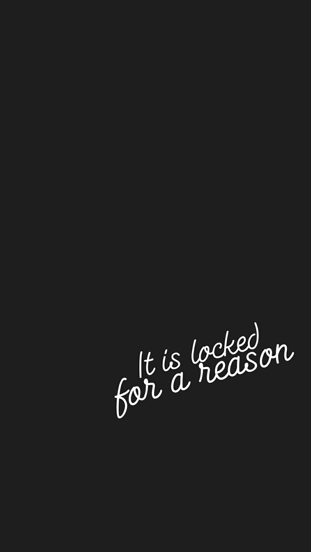 Locked for Reason – Tap to see more locked phone wallpapers! – @mobile9