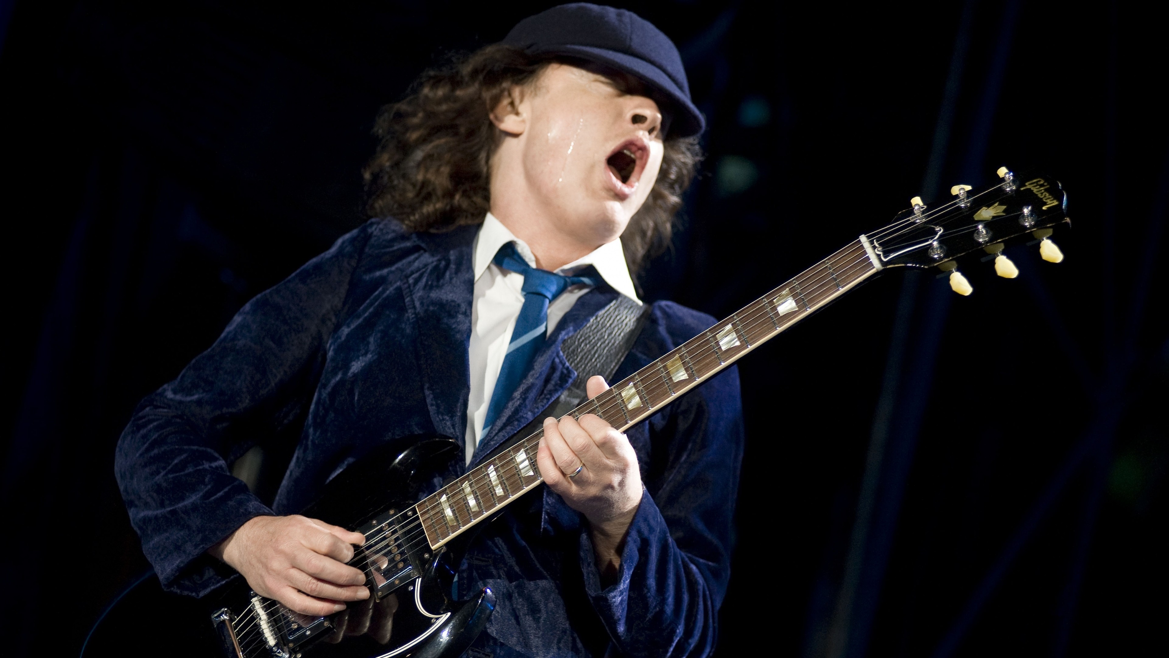 Wallpaper ac dc, angus young, guitarist, performance