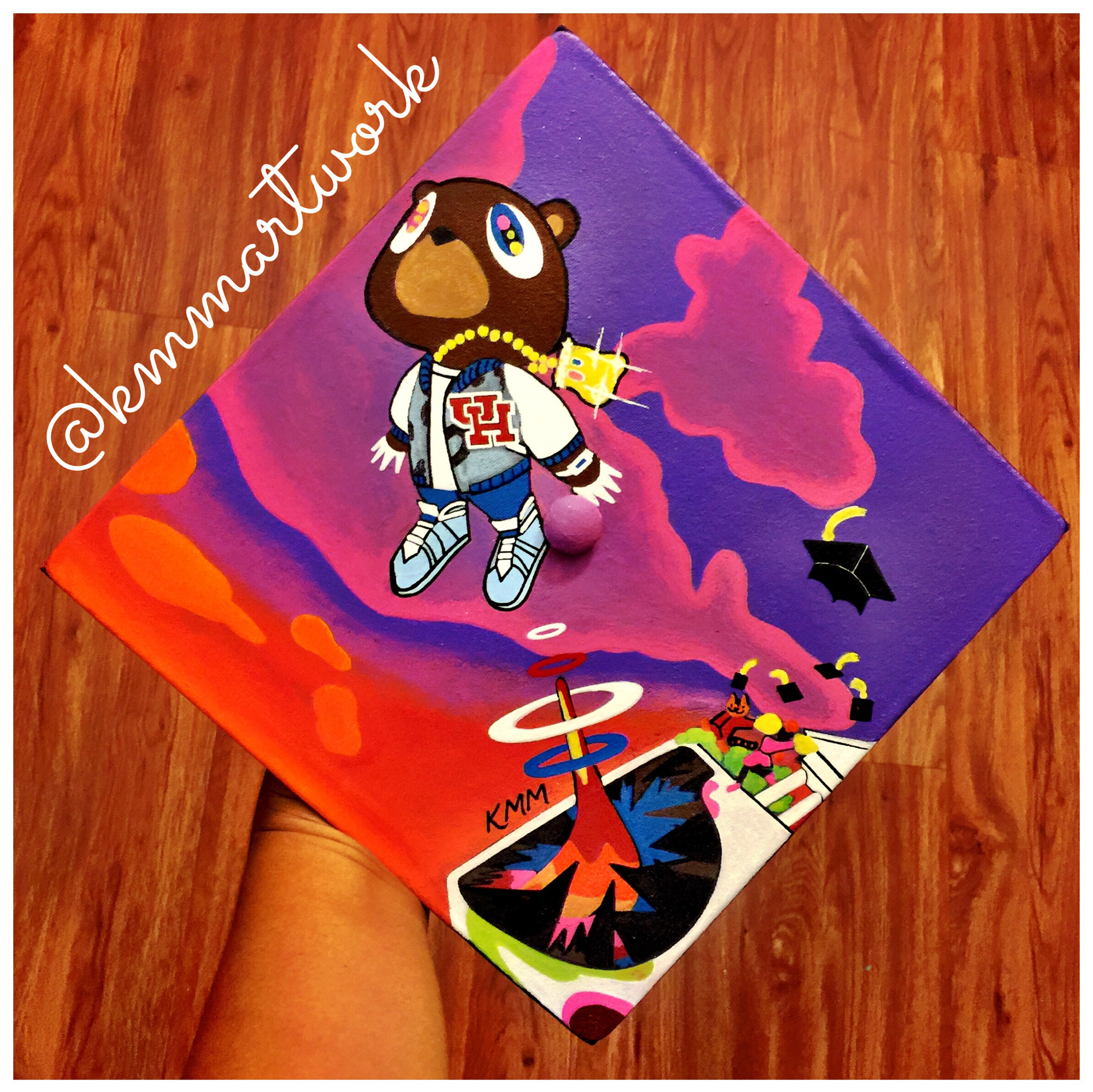 Graduation Cap – Kanye West Graduation Album Cover – University of Houston – KMM Artwork