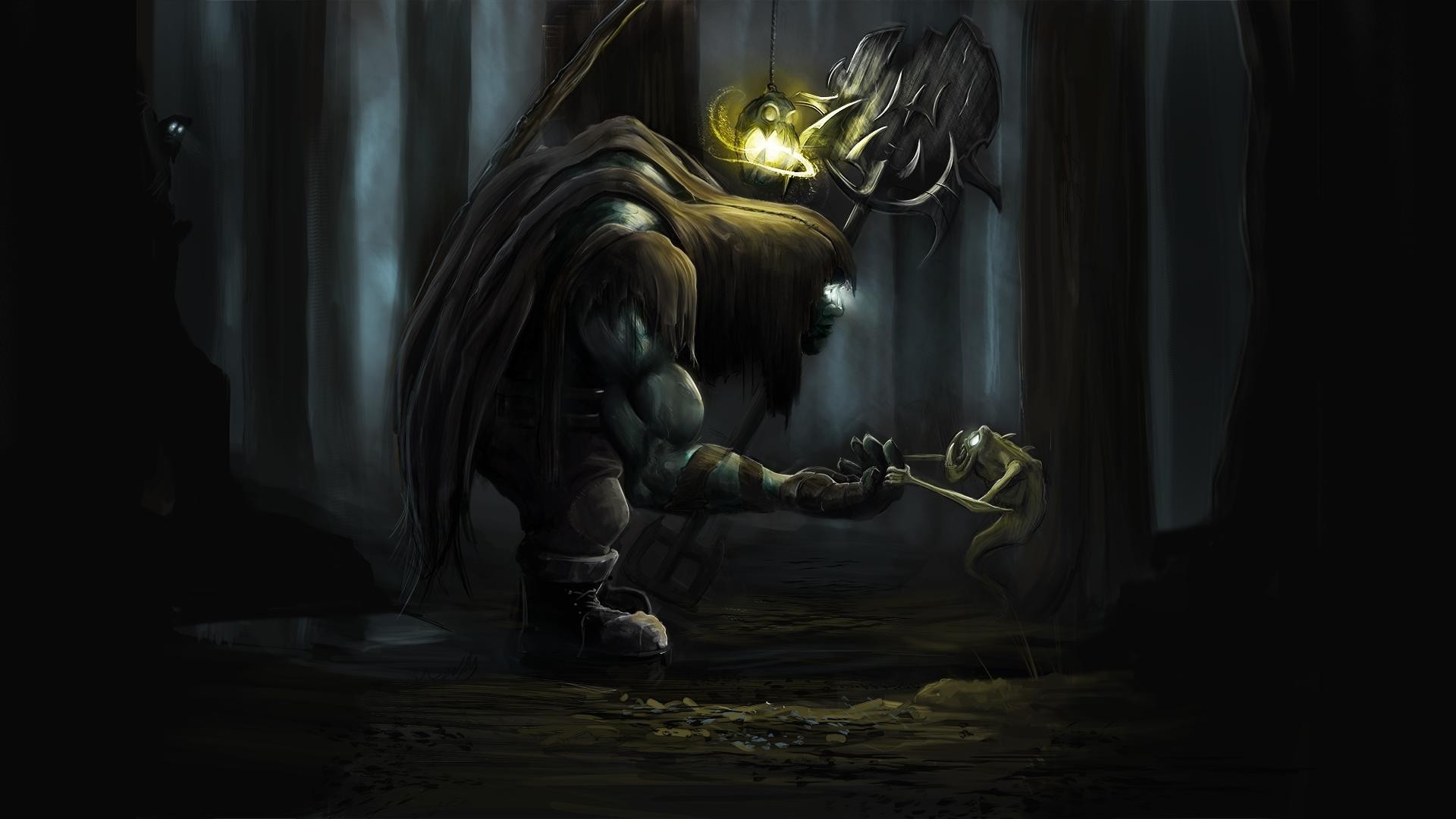 Dark creatures Yorick League of Legends fantasy dark monsters creatures scary trees