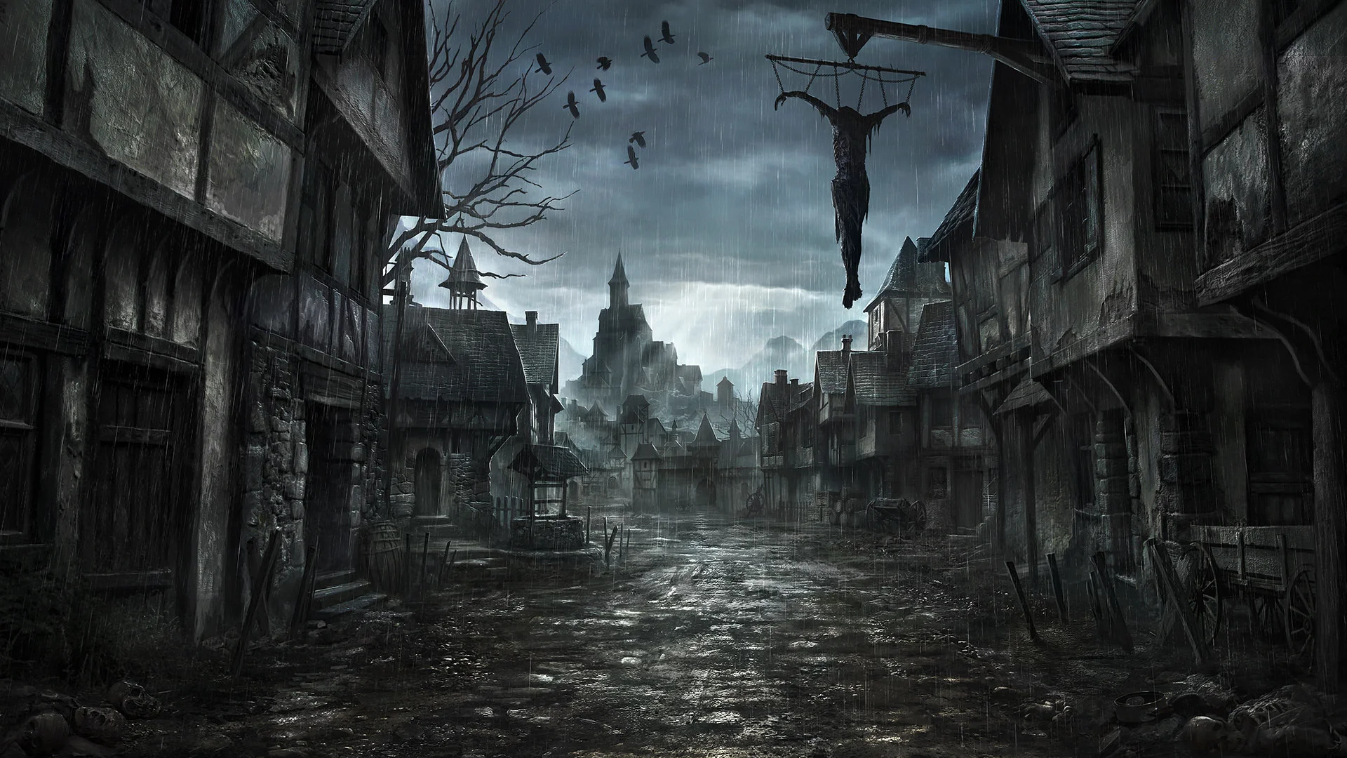 Middle ages jonasdero deviantart com jonasdero dark horror scary creepy spooky cities buildings architecture cg digital