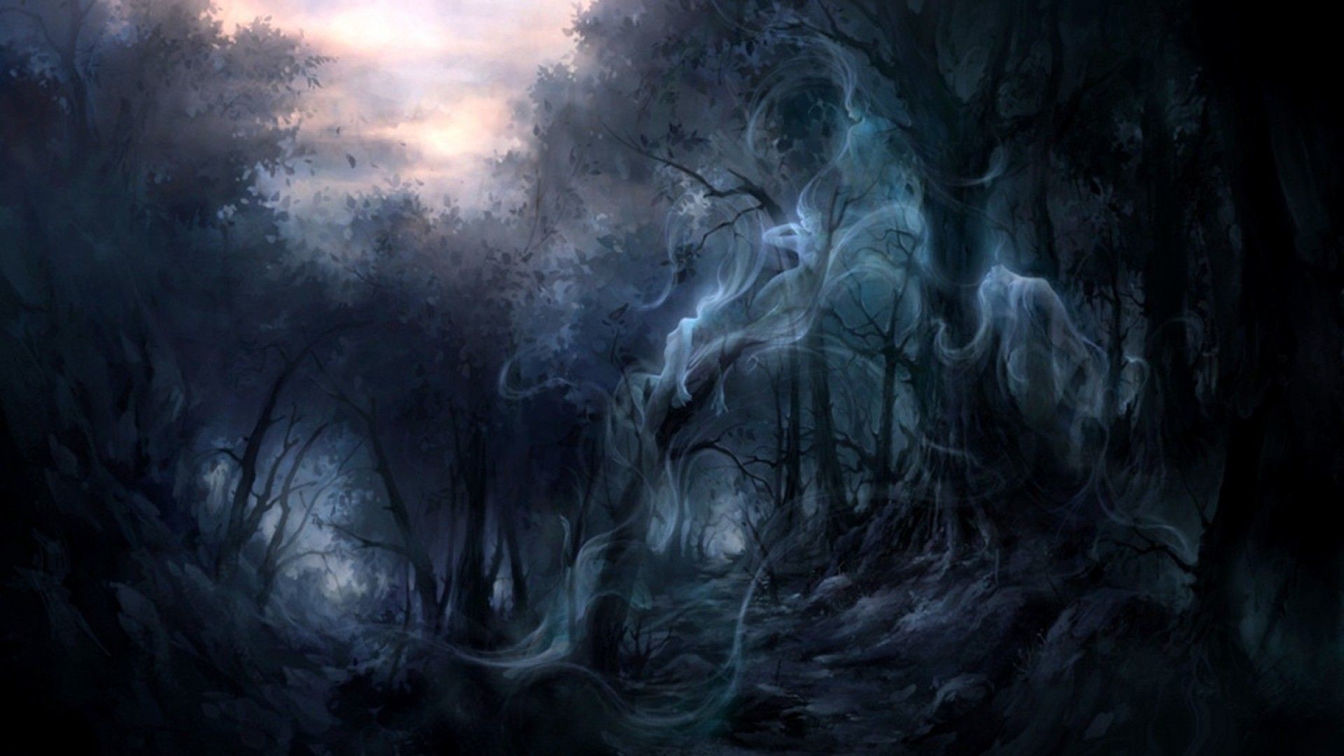 Dark Forest Wallpapers Wallpaper 19201080 Creepy Forest Backgrounds 35 Wallpapers Adorable