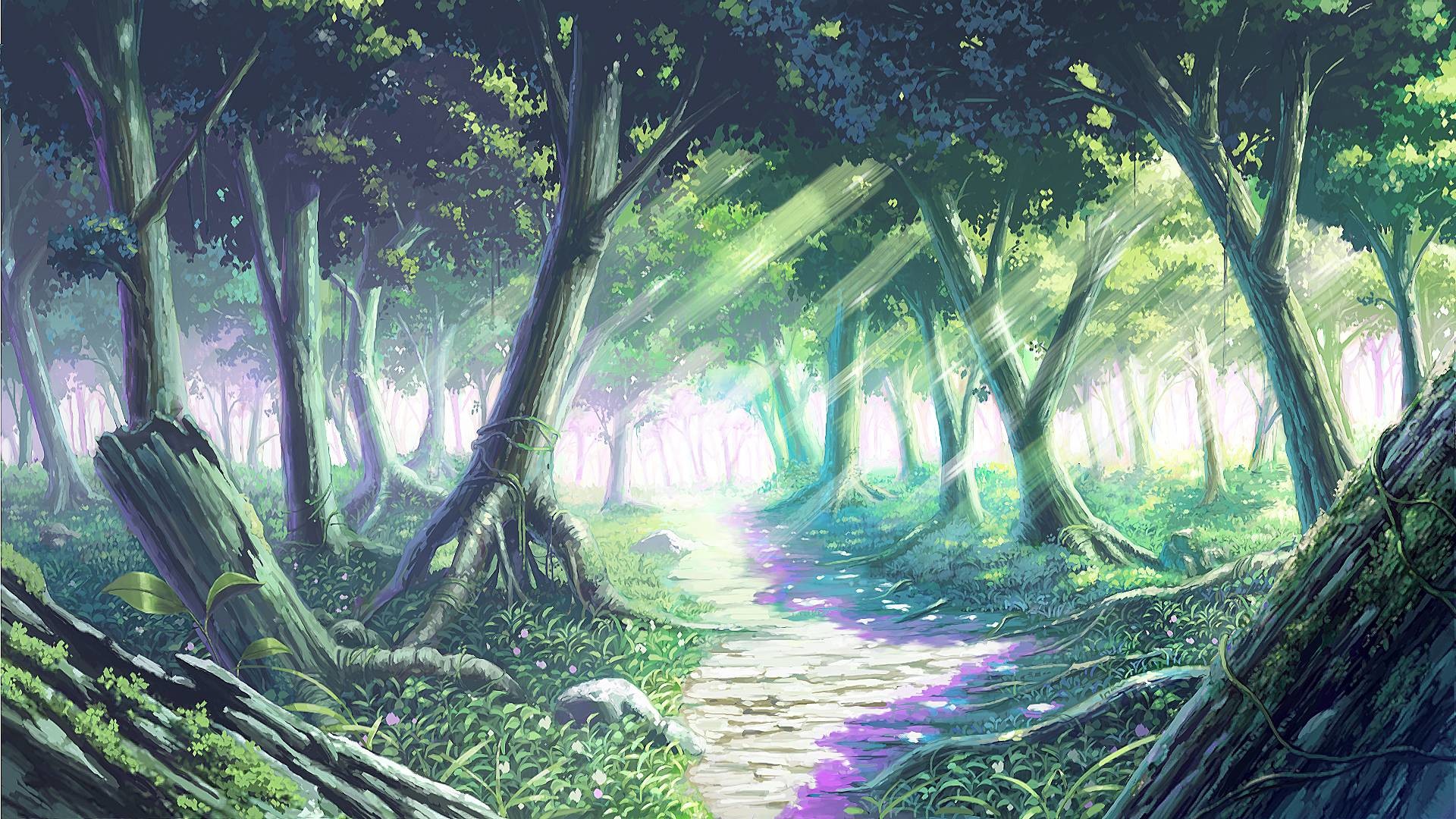 Pix For Anime Forest Background
