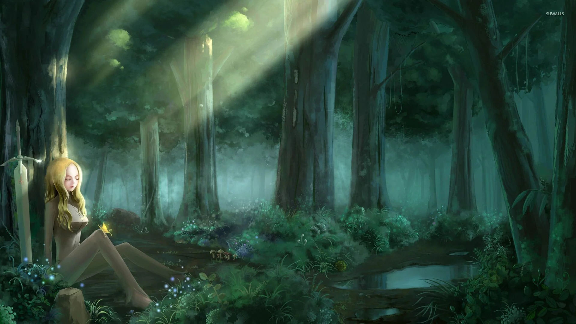 Clare in the forest – Claymore wallpaper