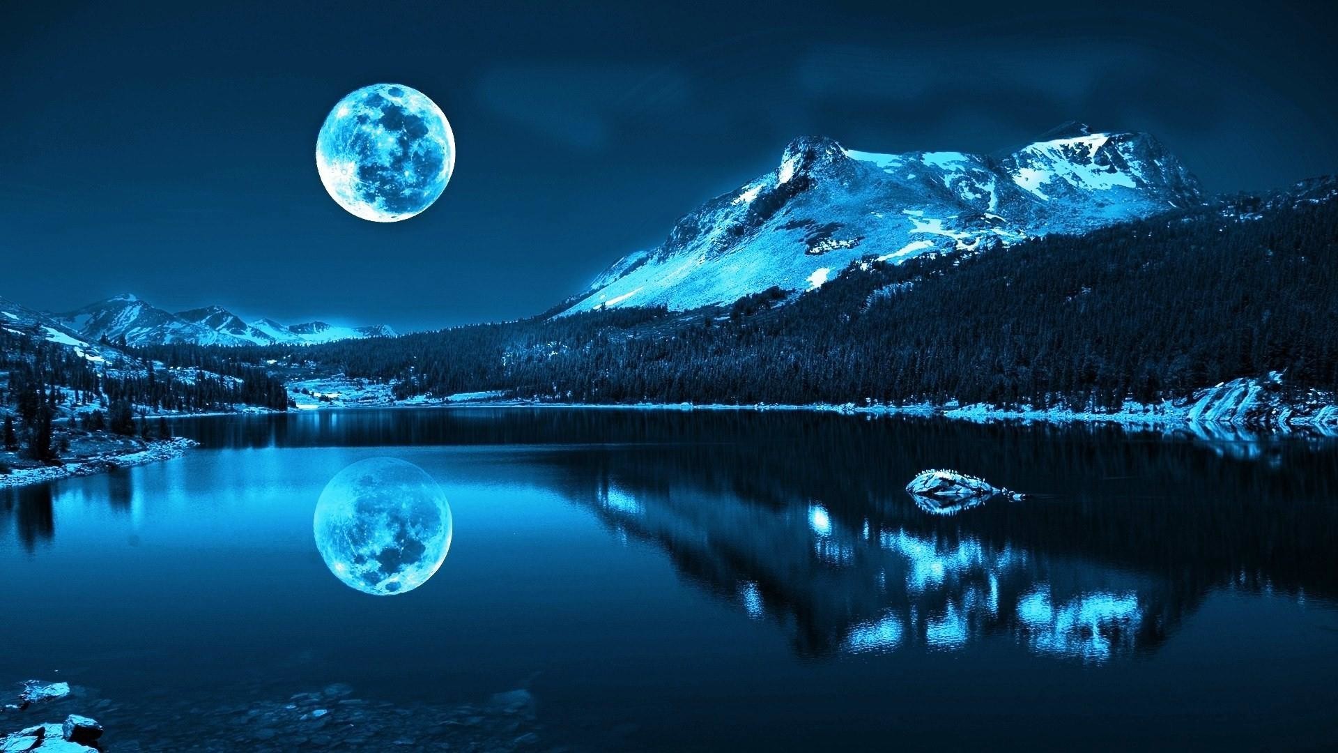 Mountain Moon Lake HD Wallpapers. Download Desktop Backgrounds, Photos,  Mobile Wallpapers in HD
