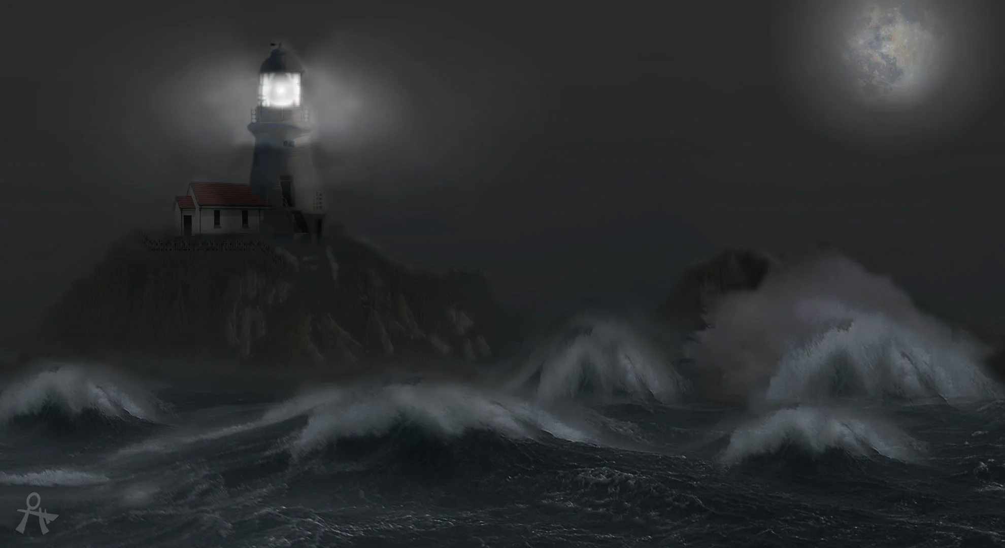 Stormy Lighthouse Wallpaper wallpaper, wallpaper hd, background