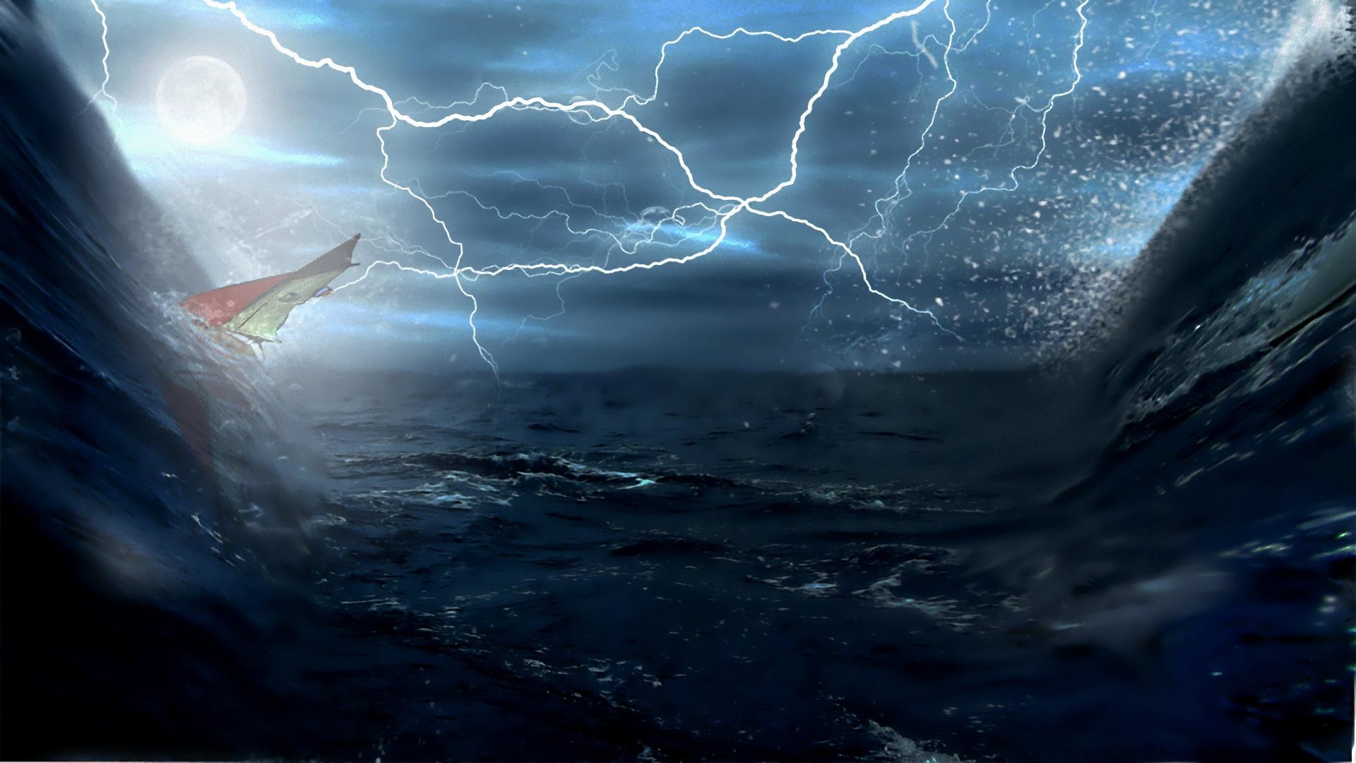 wallpaper.wiki-Lightning-Storm-Ship-Background-PIC-WPD003099