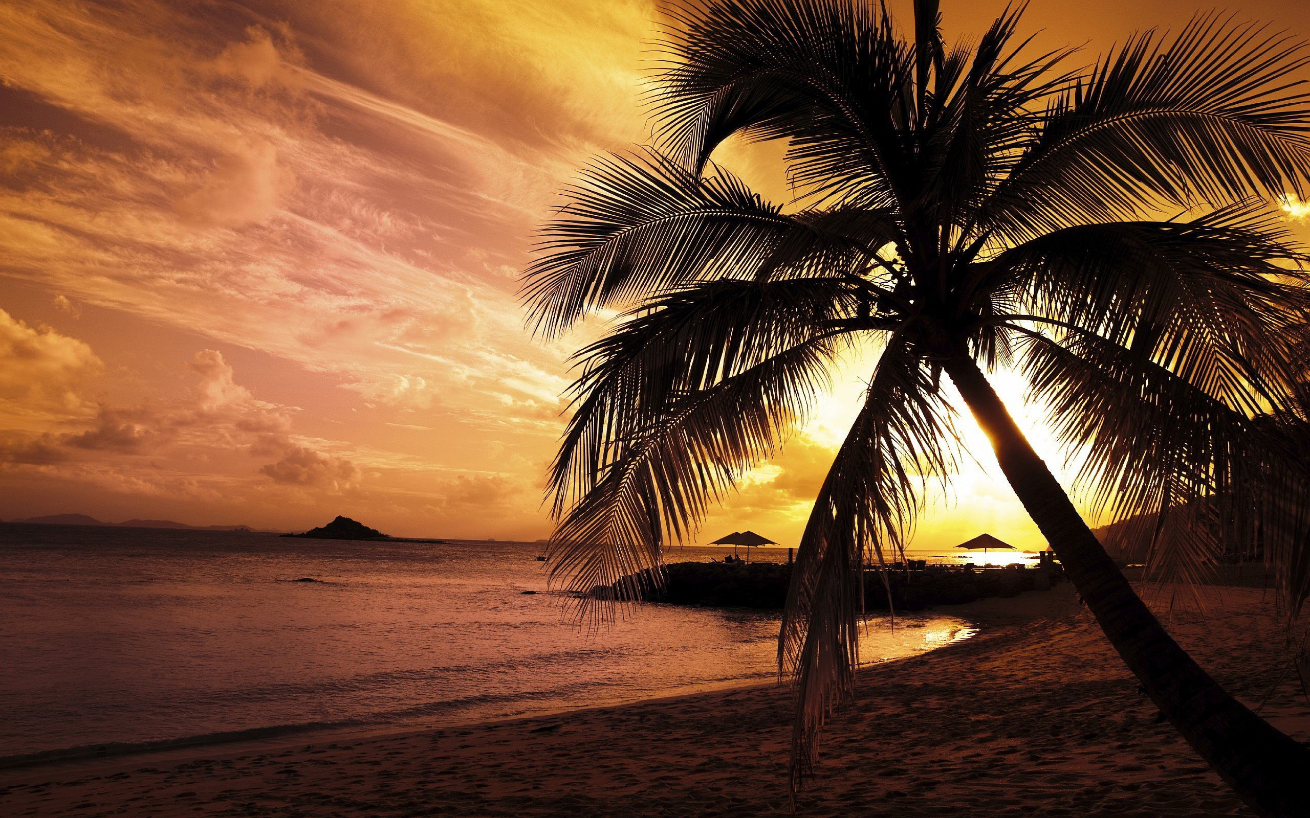 Sunset Beach Wallpaper 1080p HD