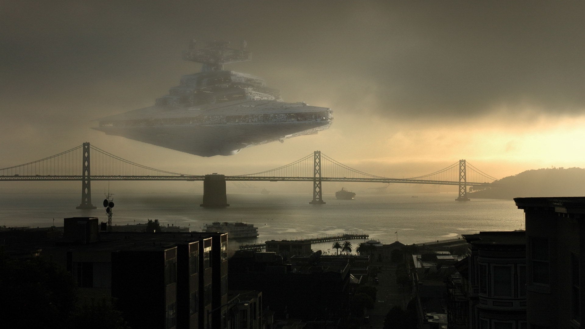 Spaceship, Landscape, Star Wars, San Francisco Wallpapers HD / Desktop and Mobile Backgrounds