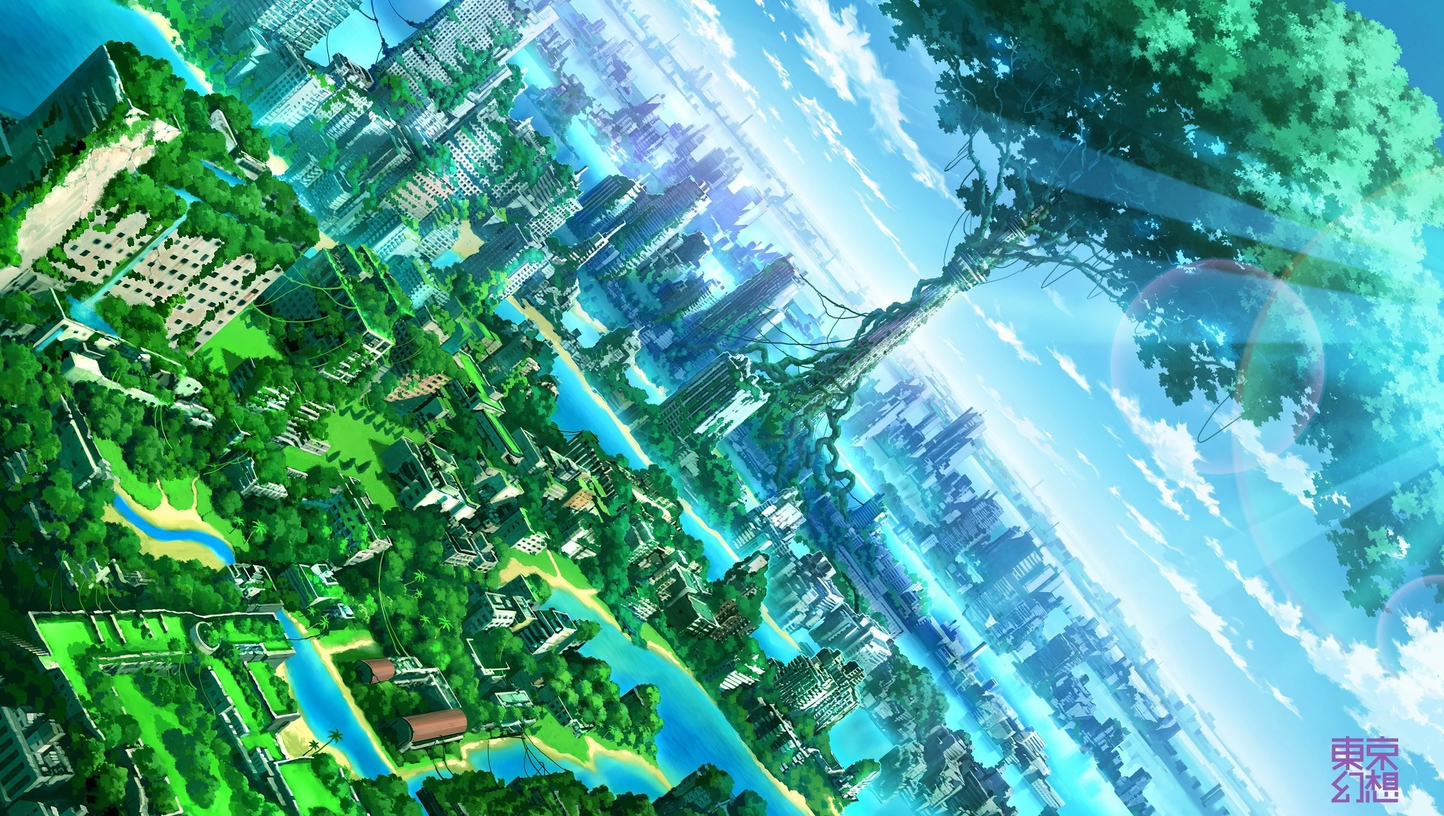 Anime Artwork Fantasy Art Cities Nature