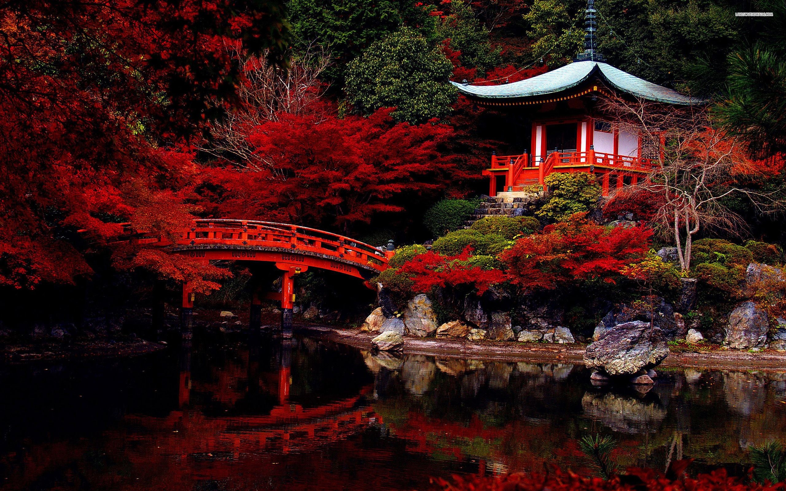 Japanese Garden Autumn Wallpaper