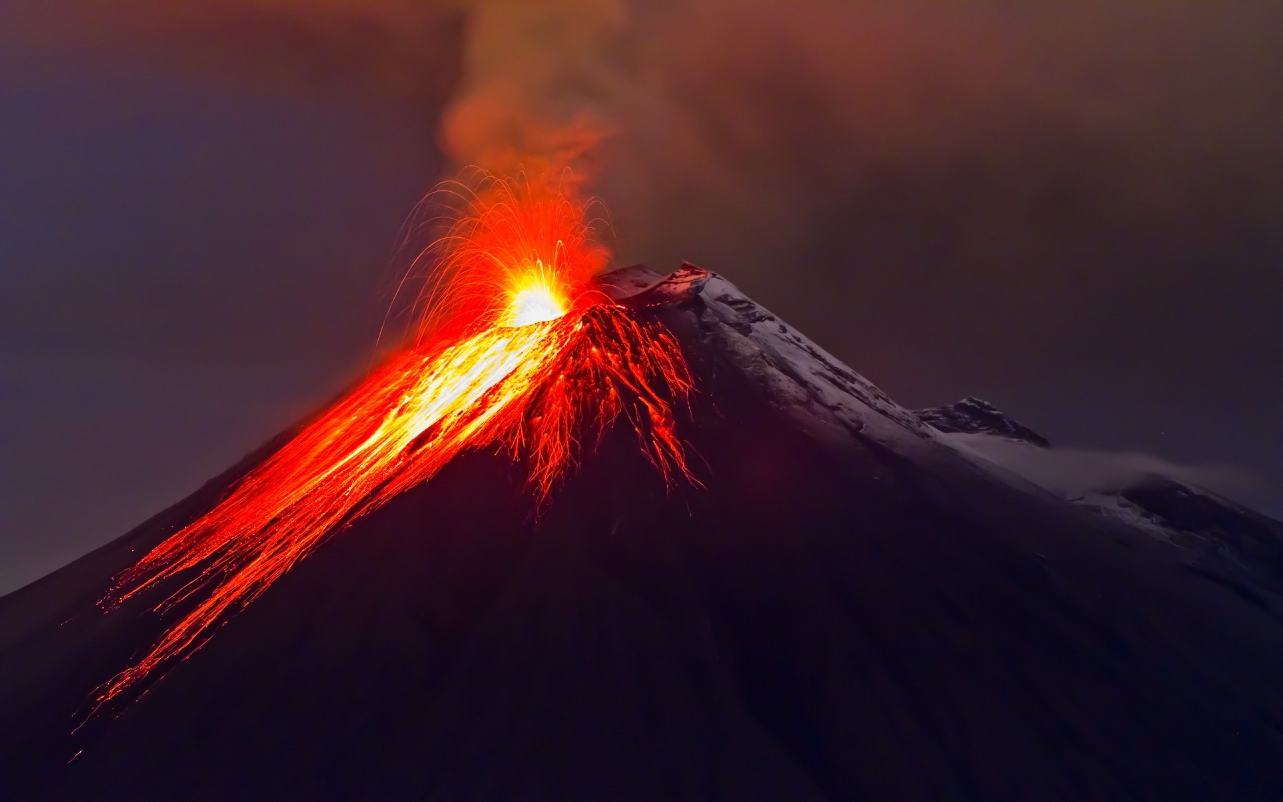 Volcano Eruption Lightning HD desktop wallpaper High Definition