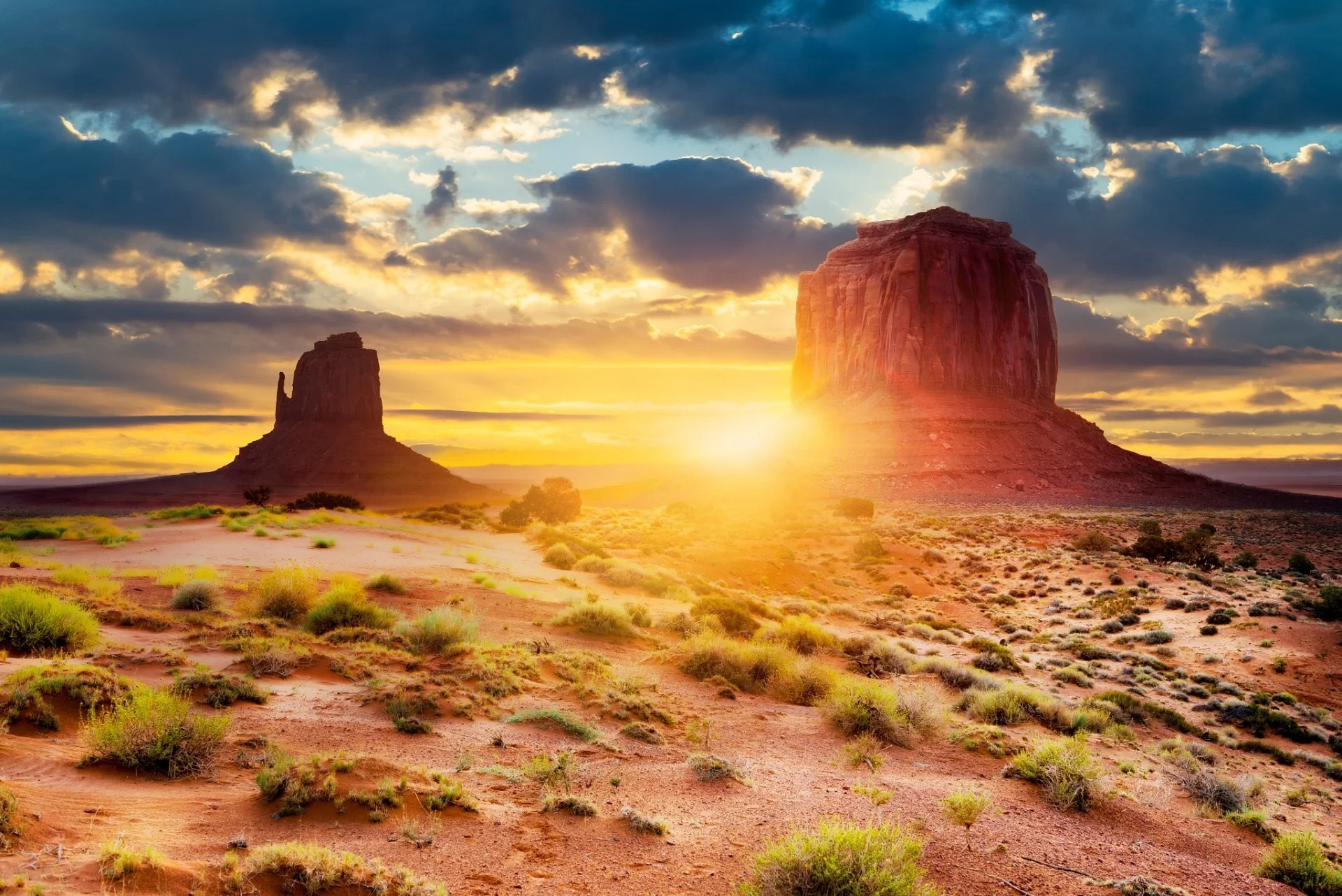 United states arizona utah monument valley geological formation desert sun light