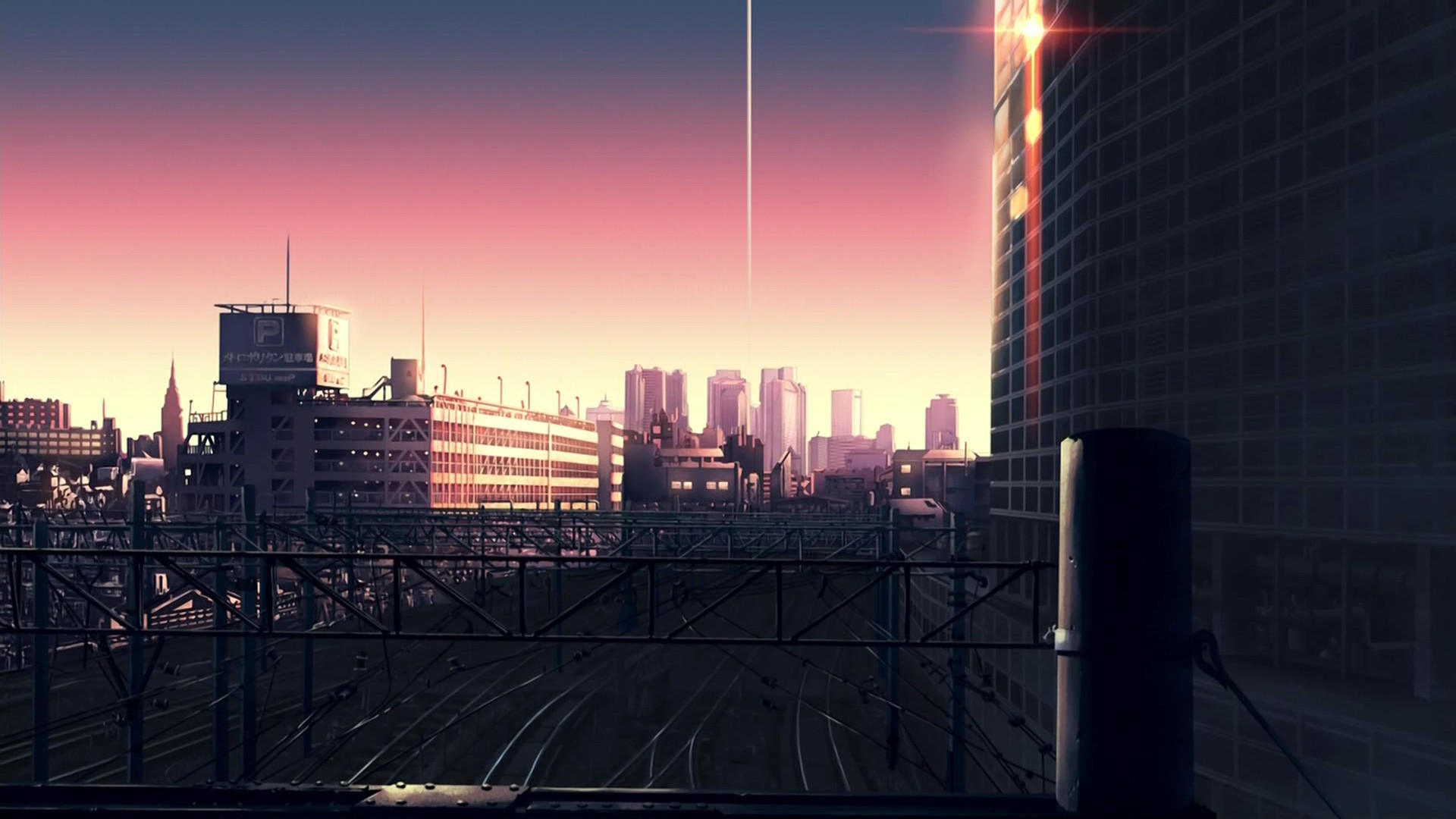 Cityscape City Town Anime Scenery Background Wallpaper