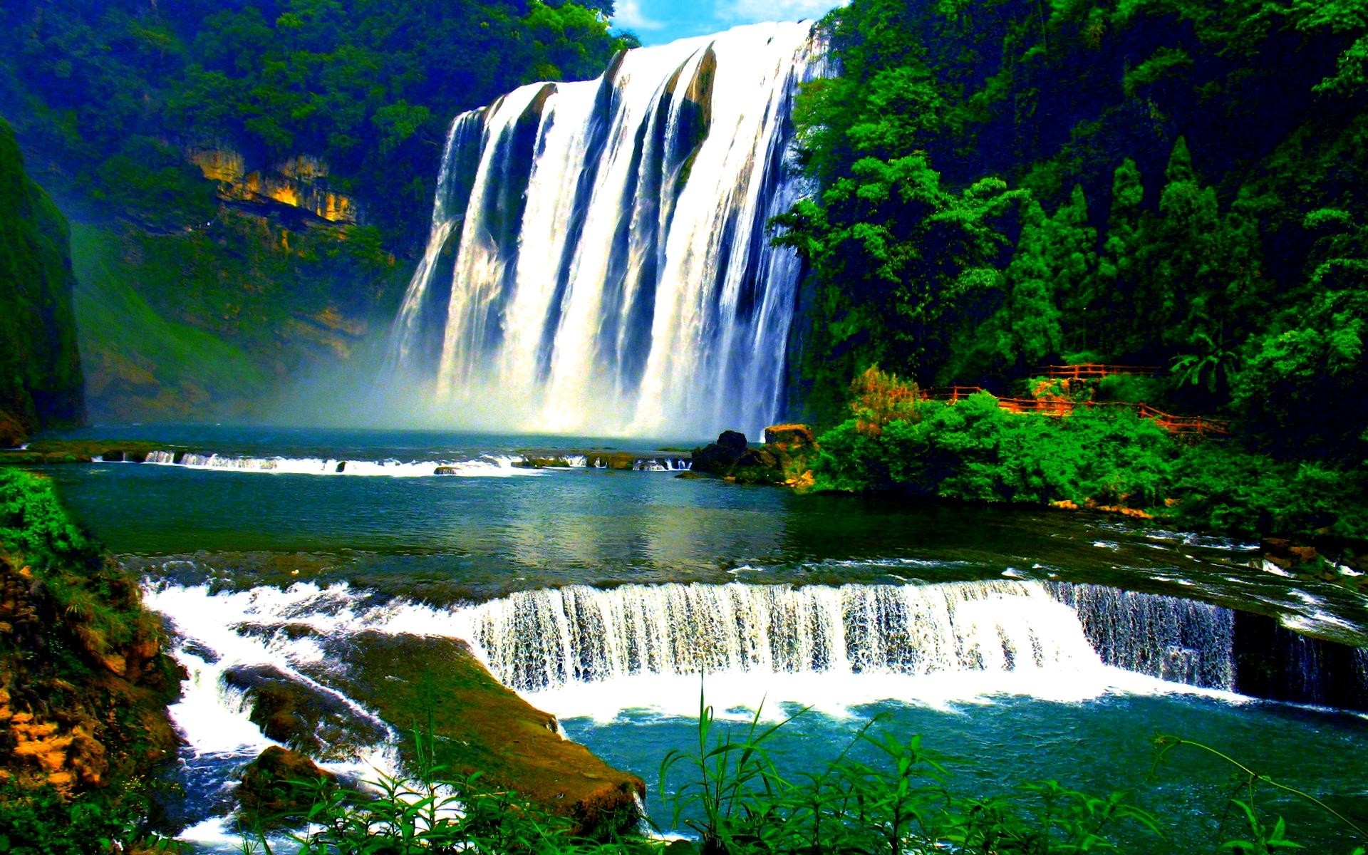Rain Forest Waterfalls Wallpaper