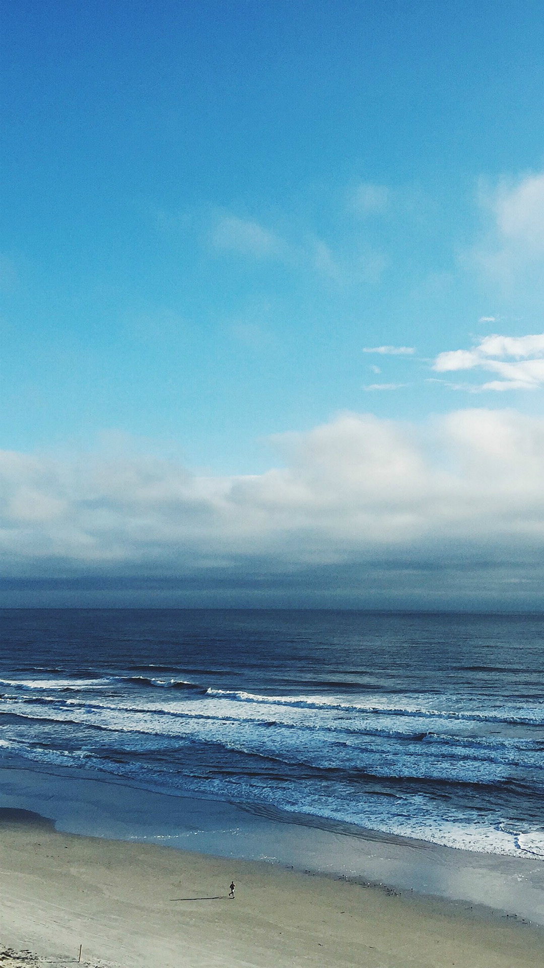 Ocean Blue Sky Cloud Nature #iPhone #plus #wallpaper