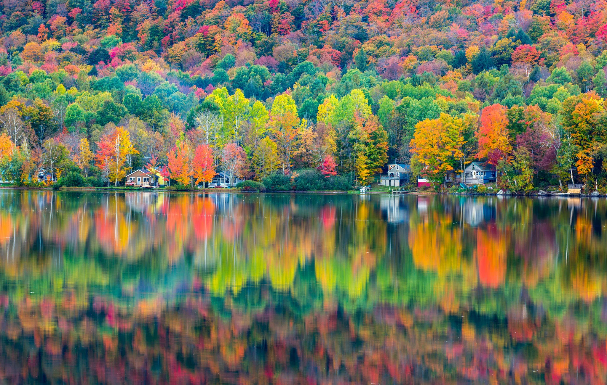 beauty landscapes autumn nature forest shadow lake