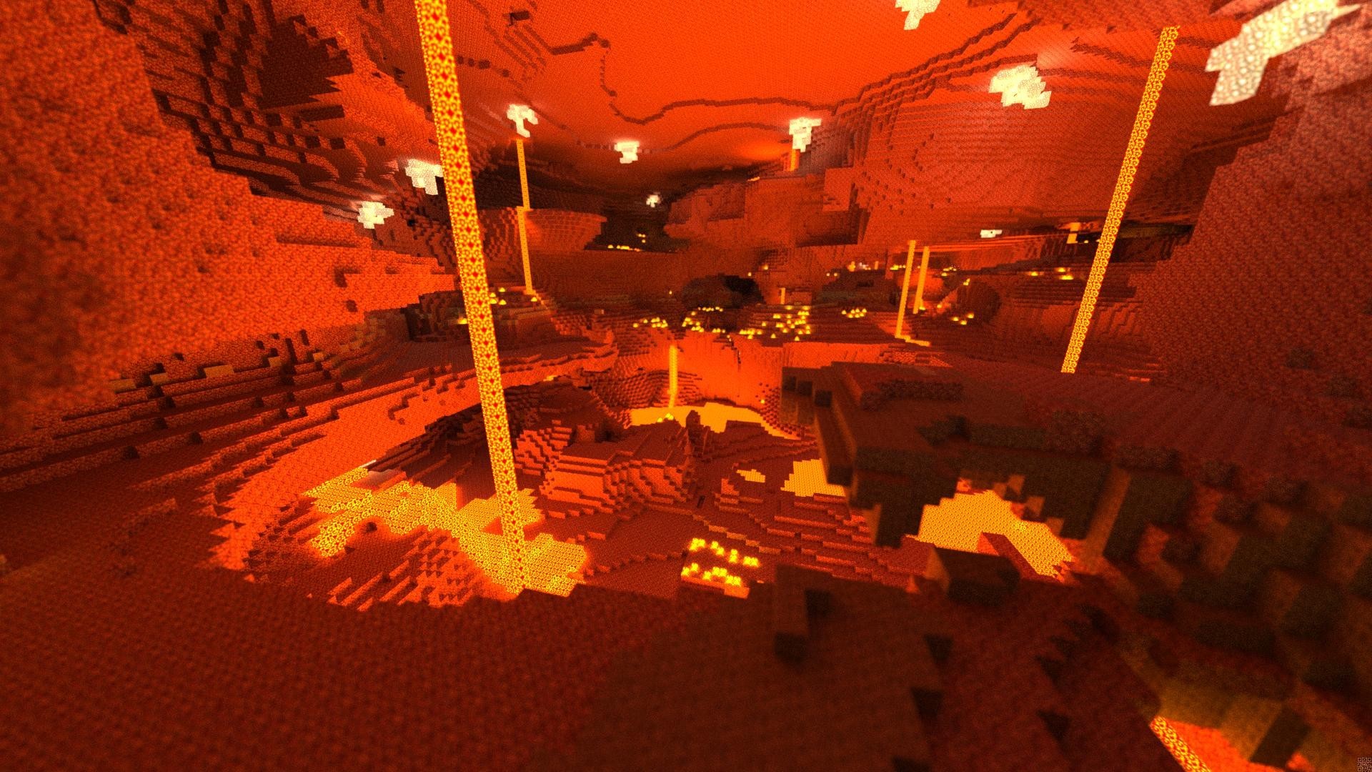 Minecraft Volcano Wallpaper