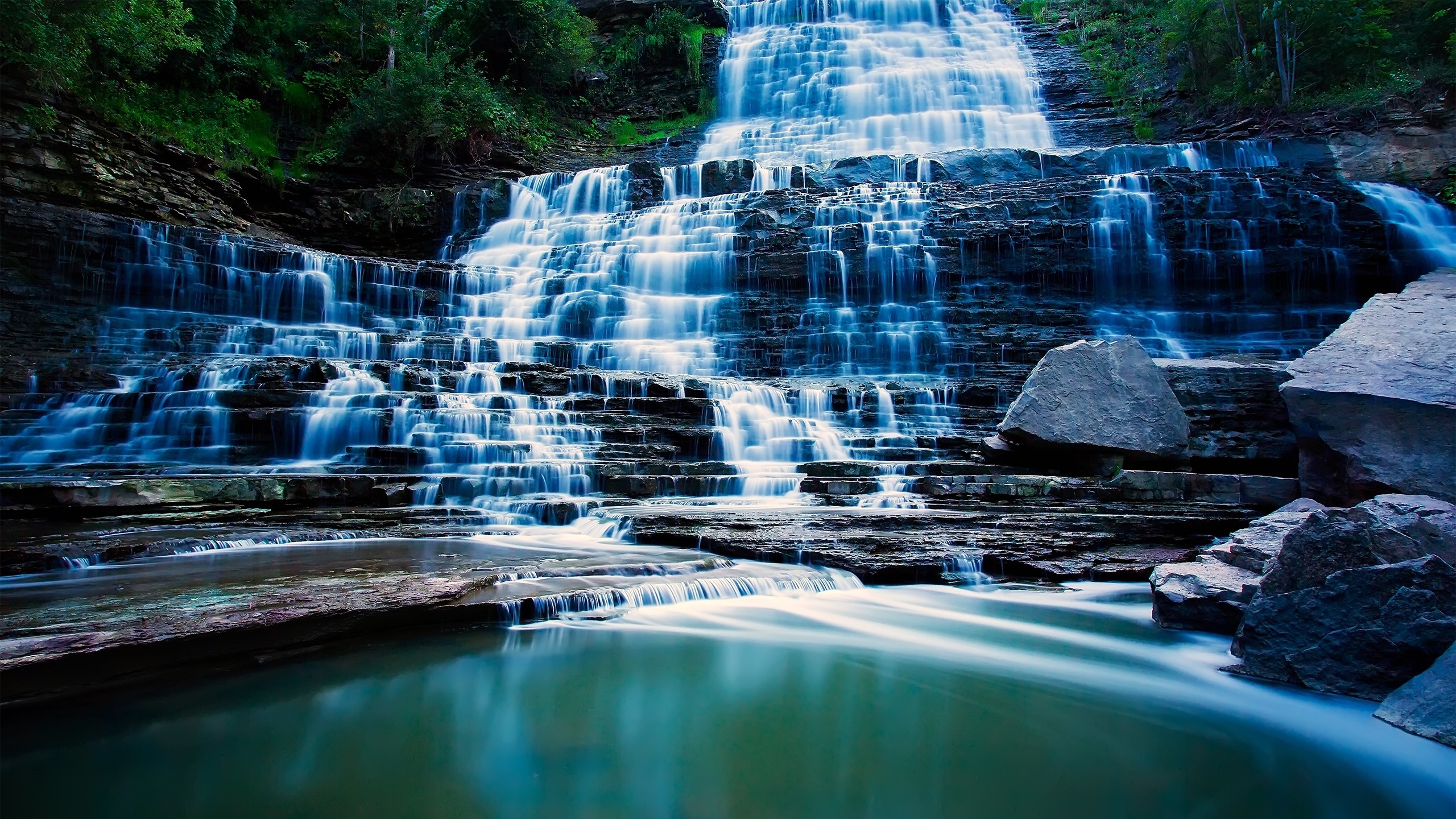 Wallpaper waterfall, river, beautiful