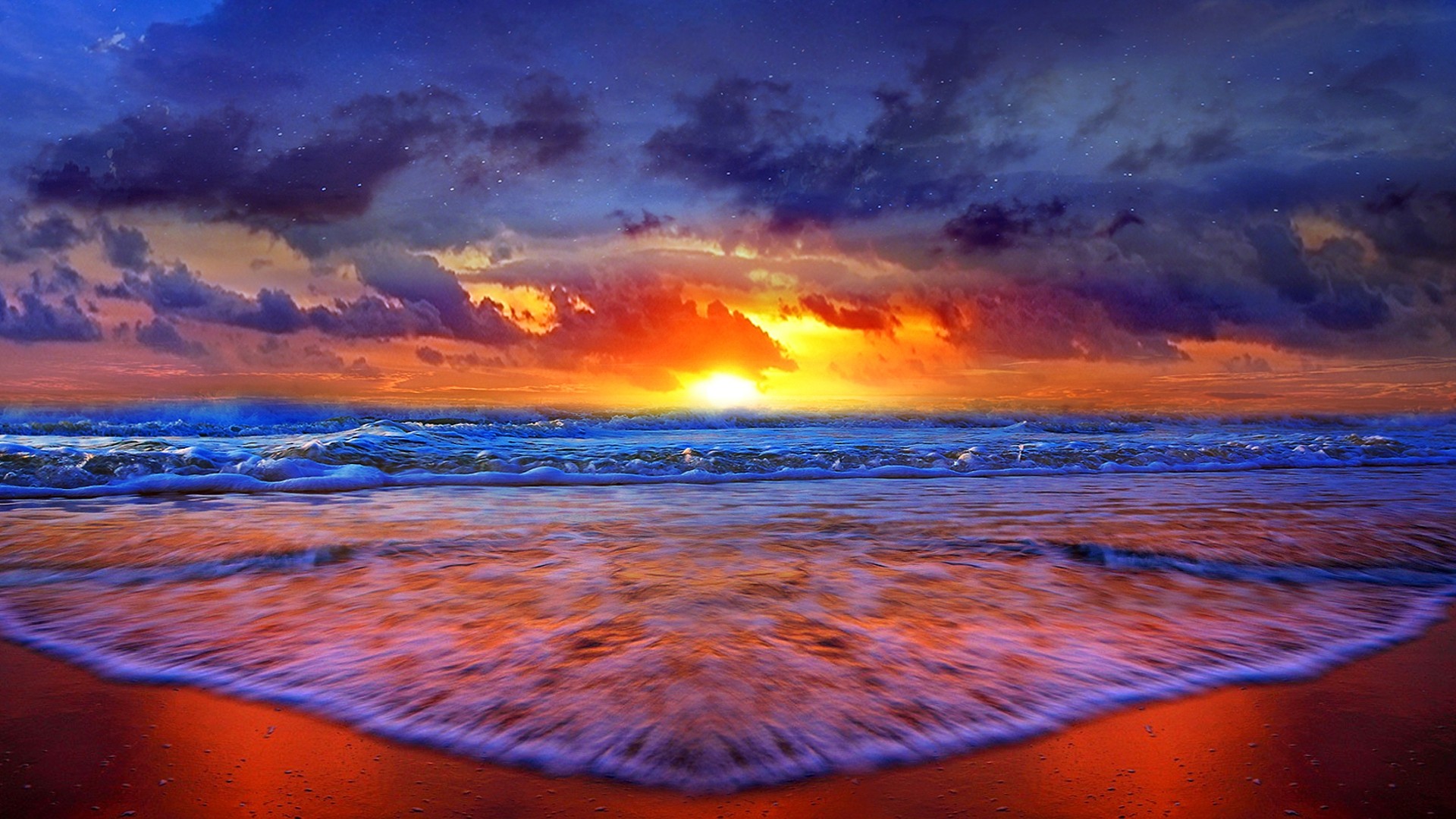 Gallery for Desktop Backgrounds Beach Sunset. Sunset Over The Beach Hd Desktop Background HD wallpapers