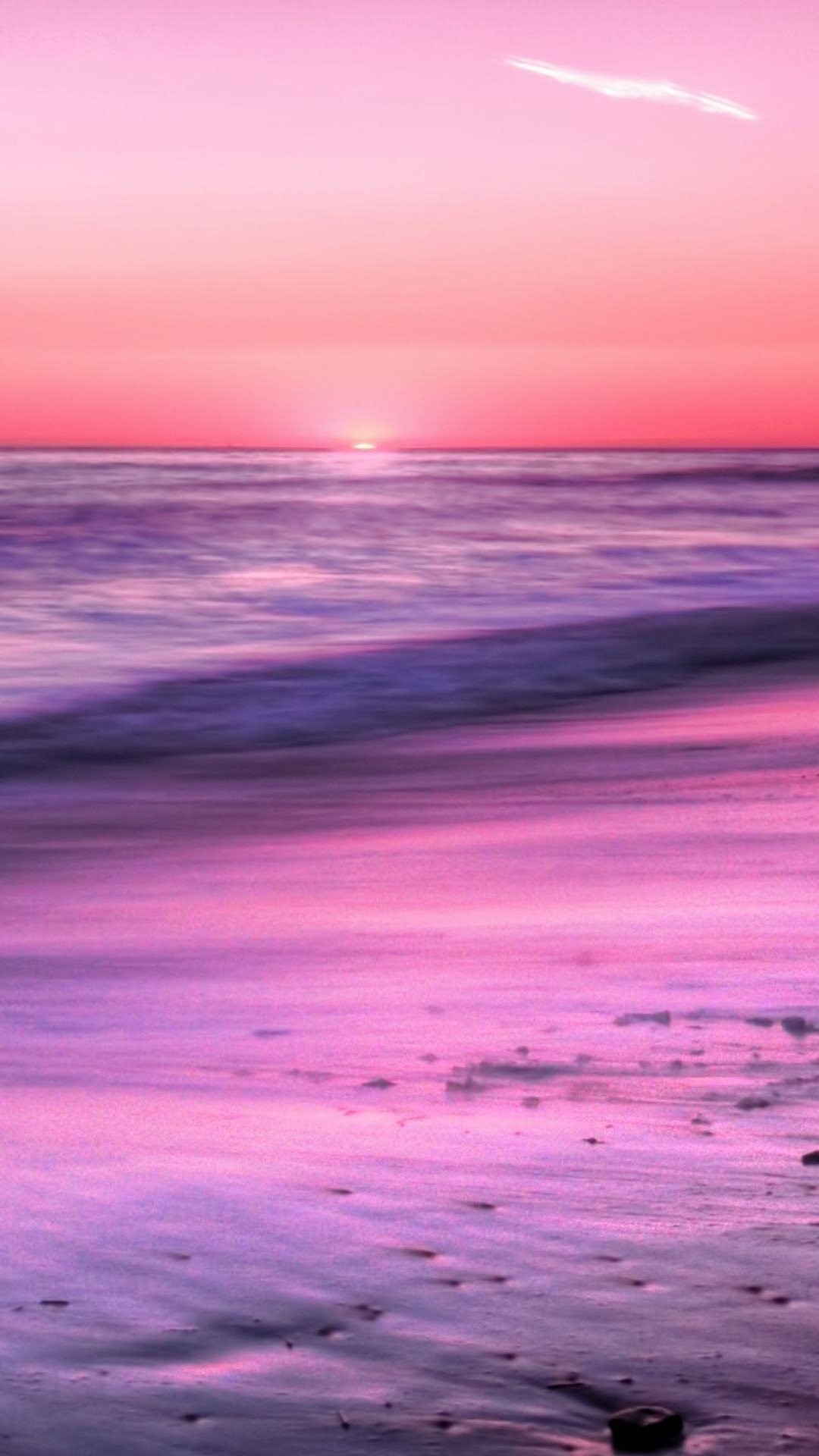 Nature iPhone 6 Plus Wallpapers – Sunrise Horizon Calm Sea Beach iPhone 6  Plus HD Wallpaper