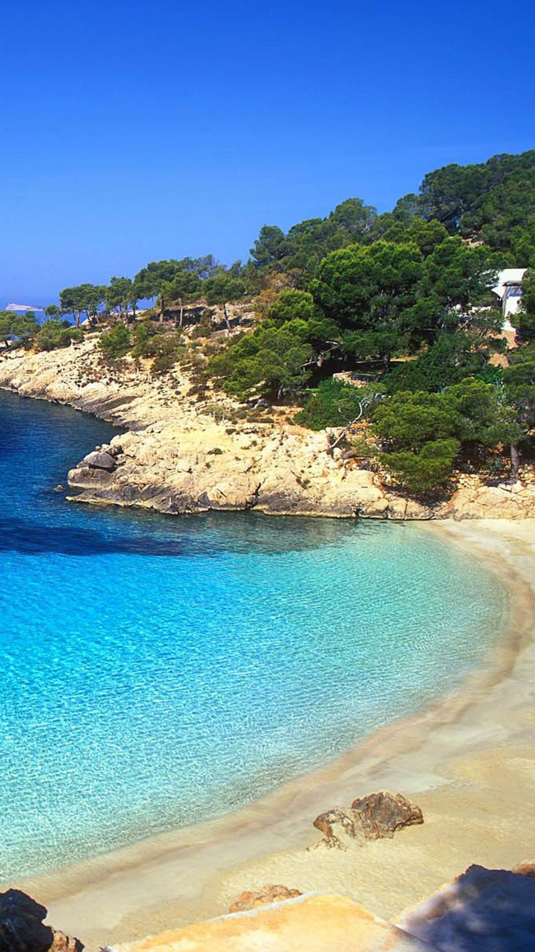 Ibiza Beach Landscape iPhone 6 Plus HD Wallpaper