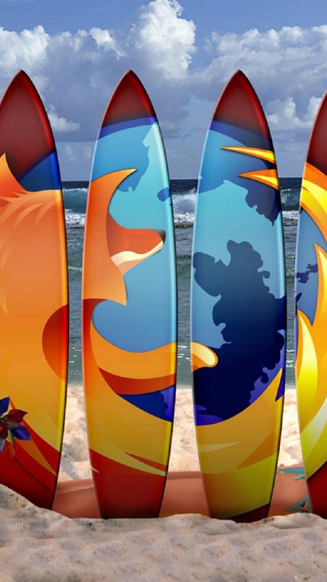 Firefox Surf Boards Beach iPhone 6 Plus HD Wallpaper