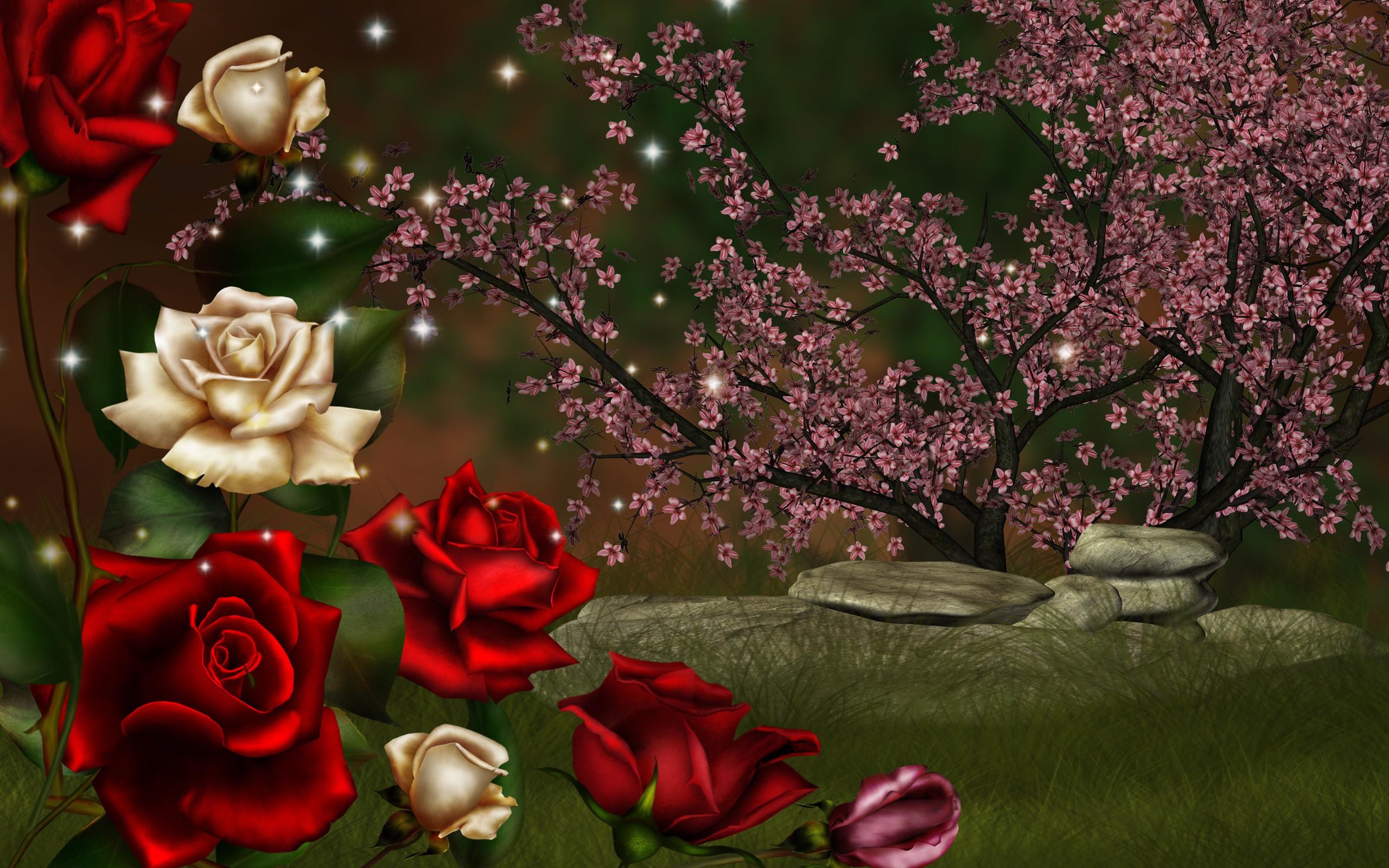 Nice nature roses high definition 3d wallpaper