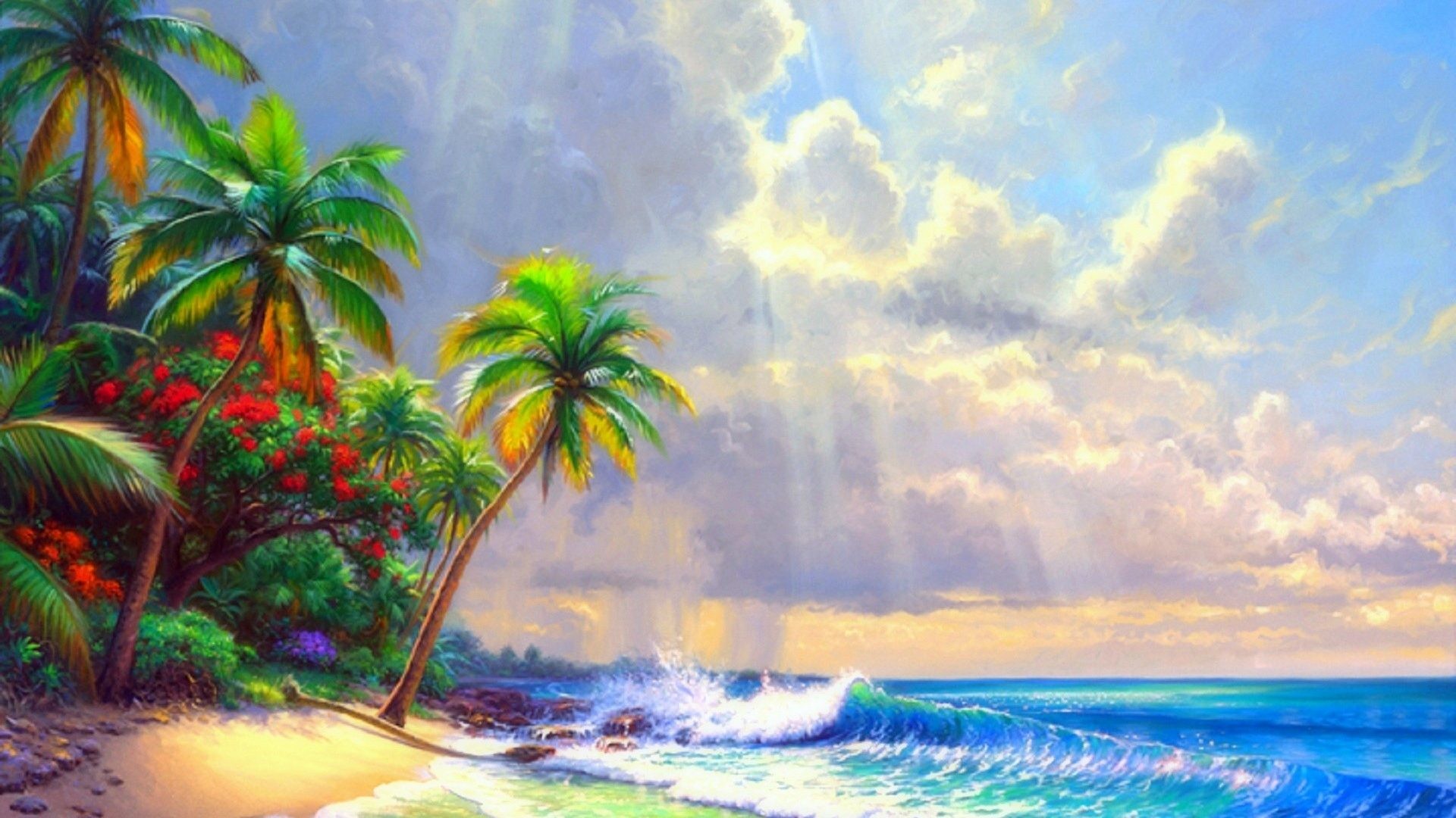 Panoramic Tag – Sea Paintings Getaways Sky Nature Clearing Bright Beaches Relaxing Creative Tropical Scenery Clouds