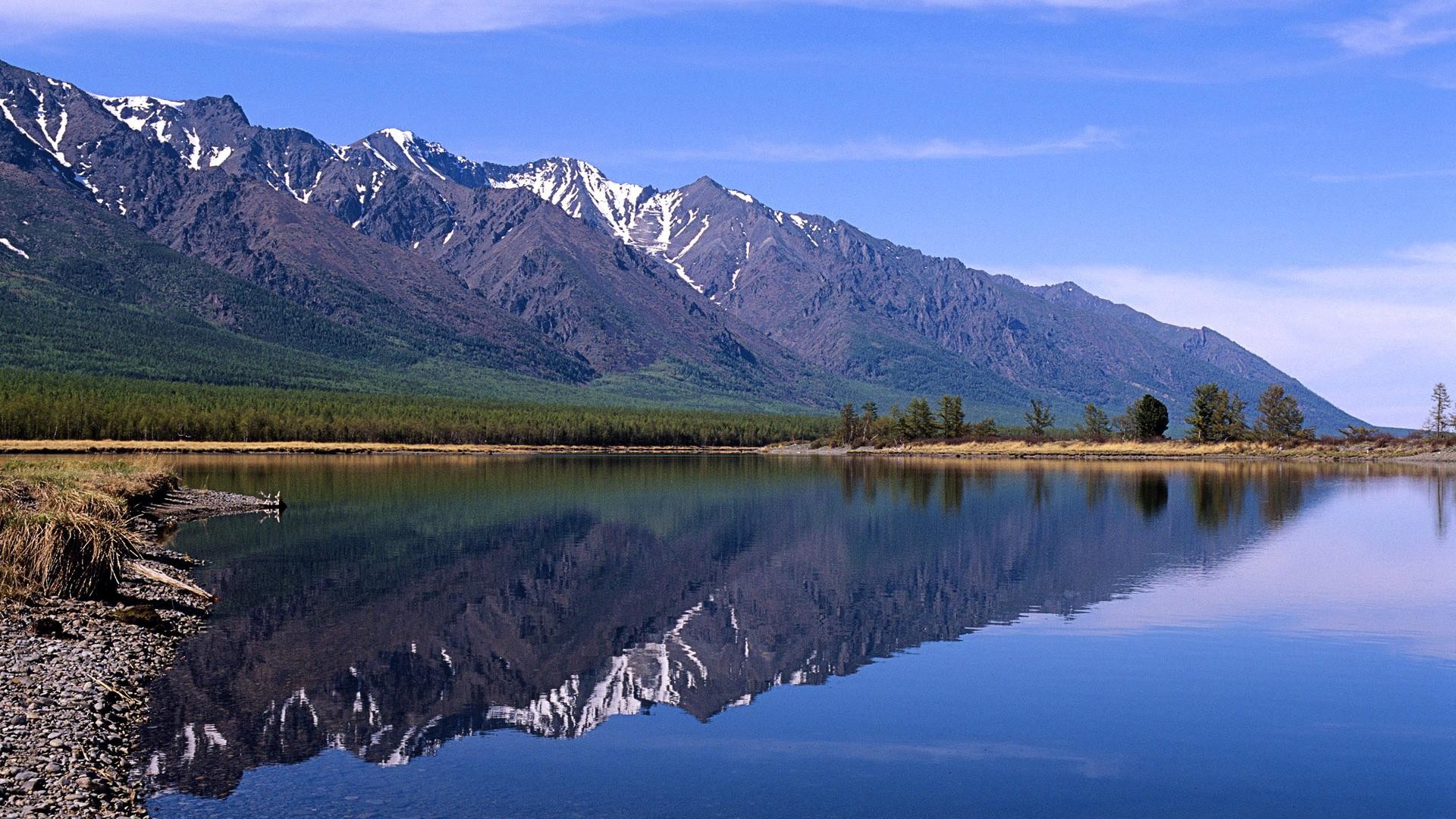 Cool Mountains and rivers reflection wallpaper wide wallpapers1280x800,1440×900,1680×1050