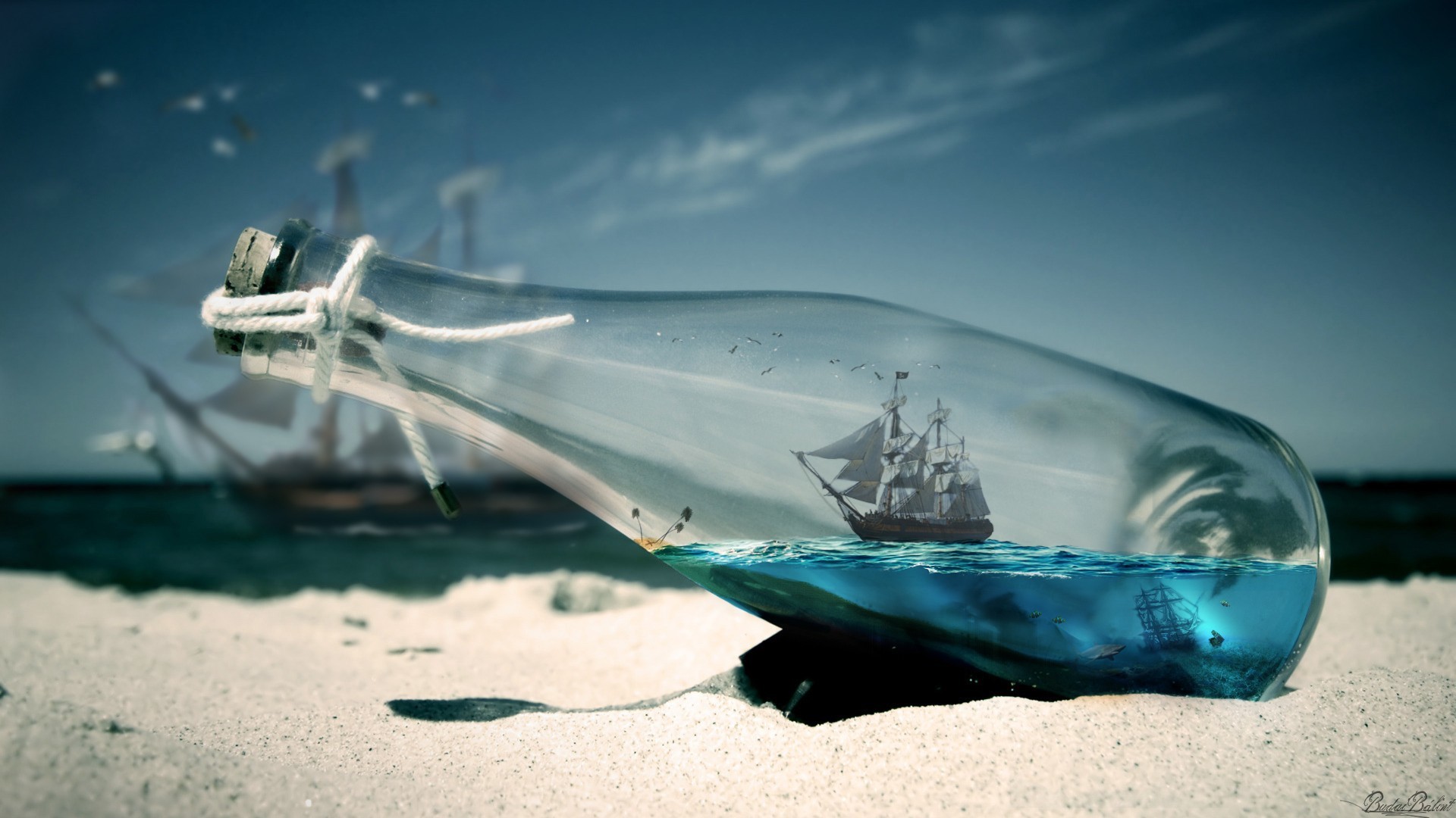 water sea bottles ships Pirates of the Caribbean – Wallpaper (#1664888) /  Wallbase