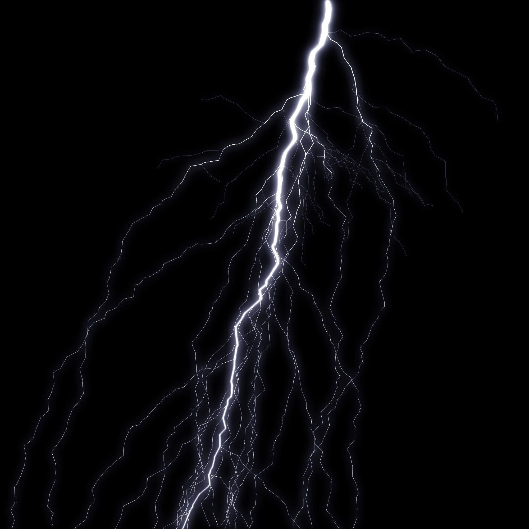 Blue Lightning Bolt Black Background – Viewing Gallery