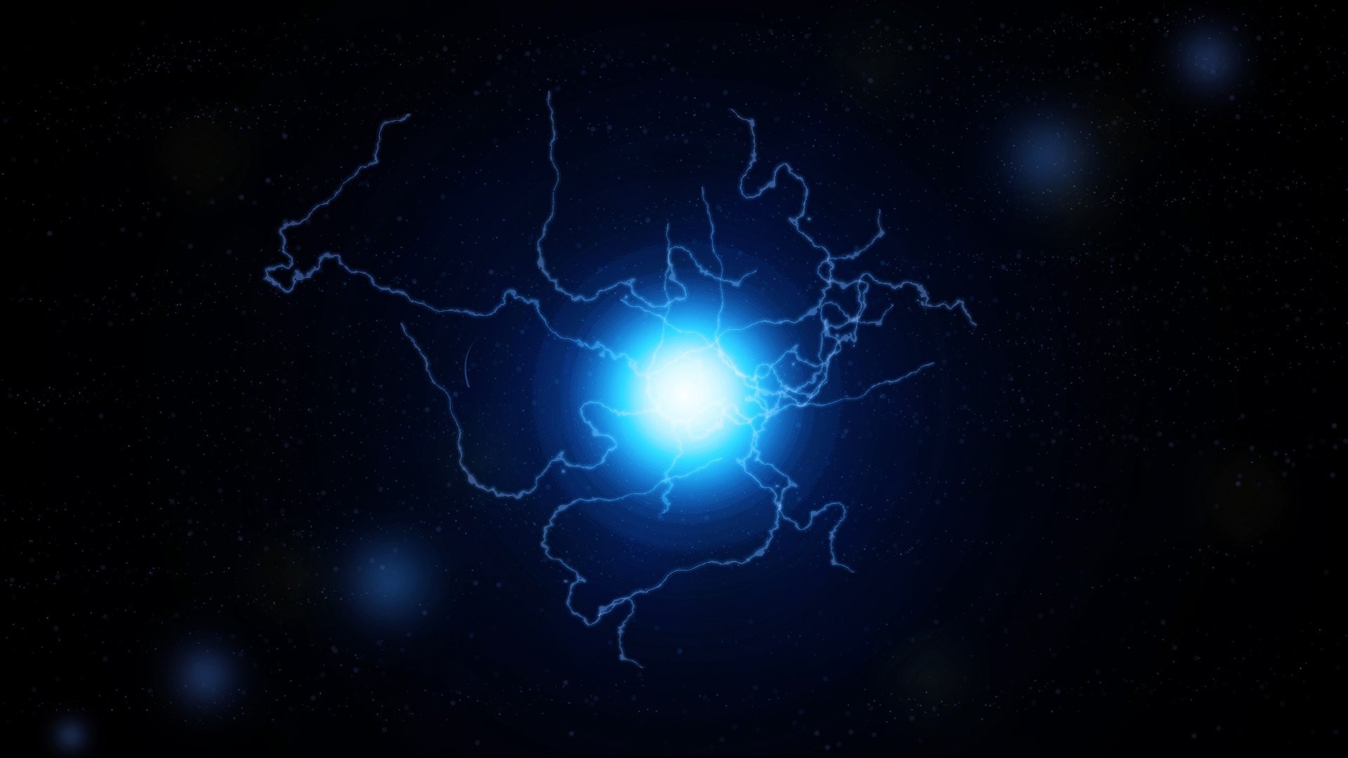 Free Vector  Realistic blue lightning bolts