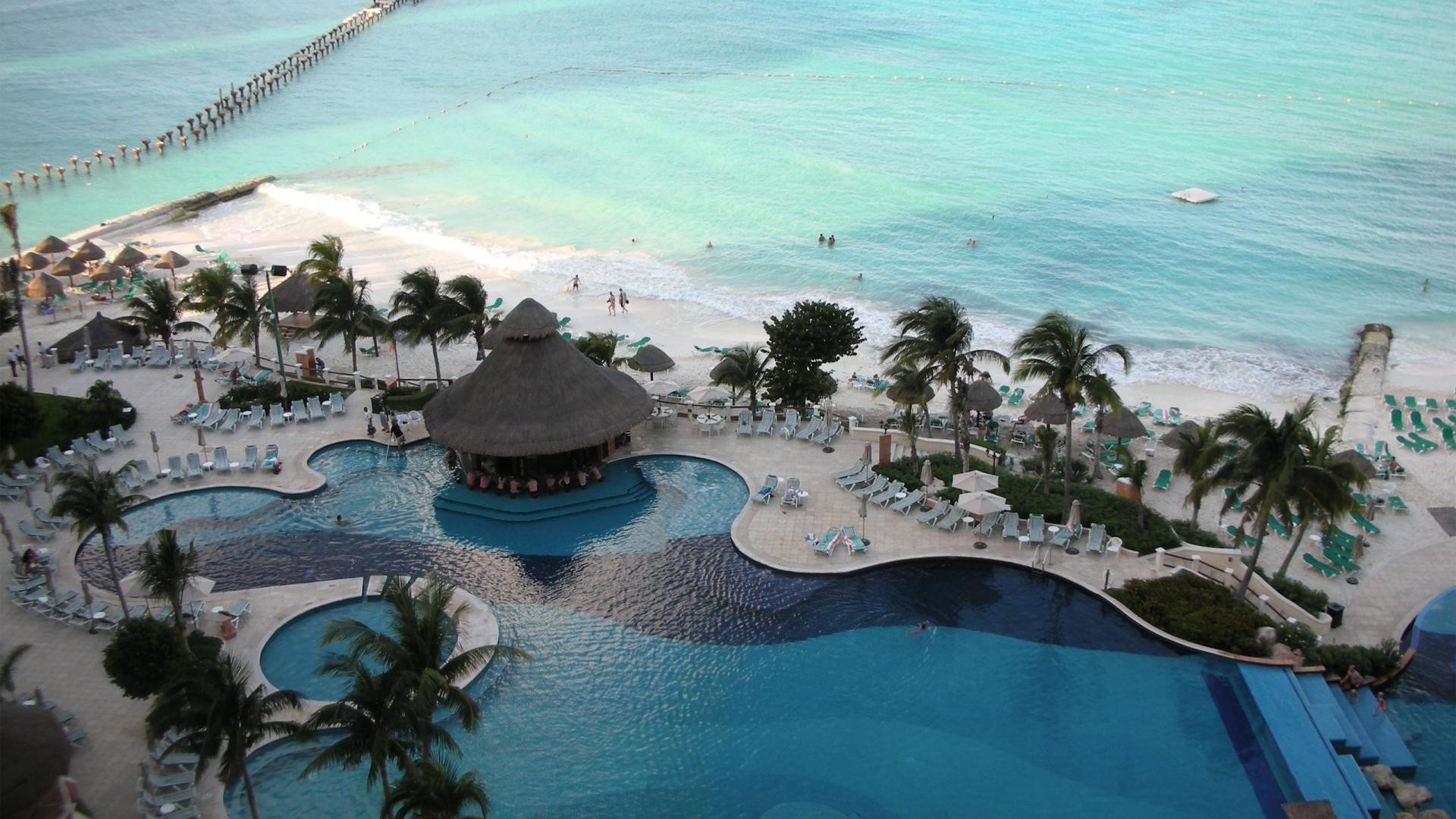 Cancun Mexico Beach Resort HD Wallpaper