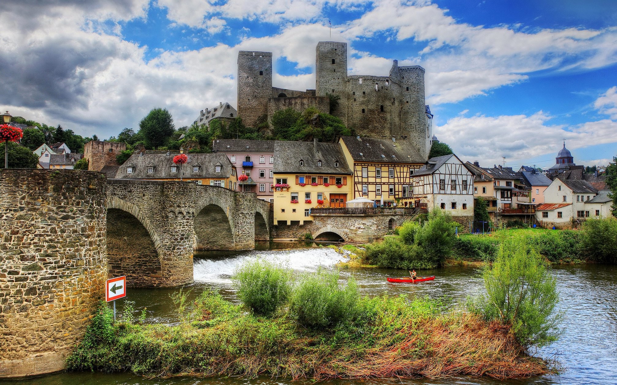 Runkel germany beautiful landscape 4k wallpaper