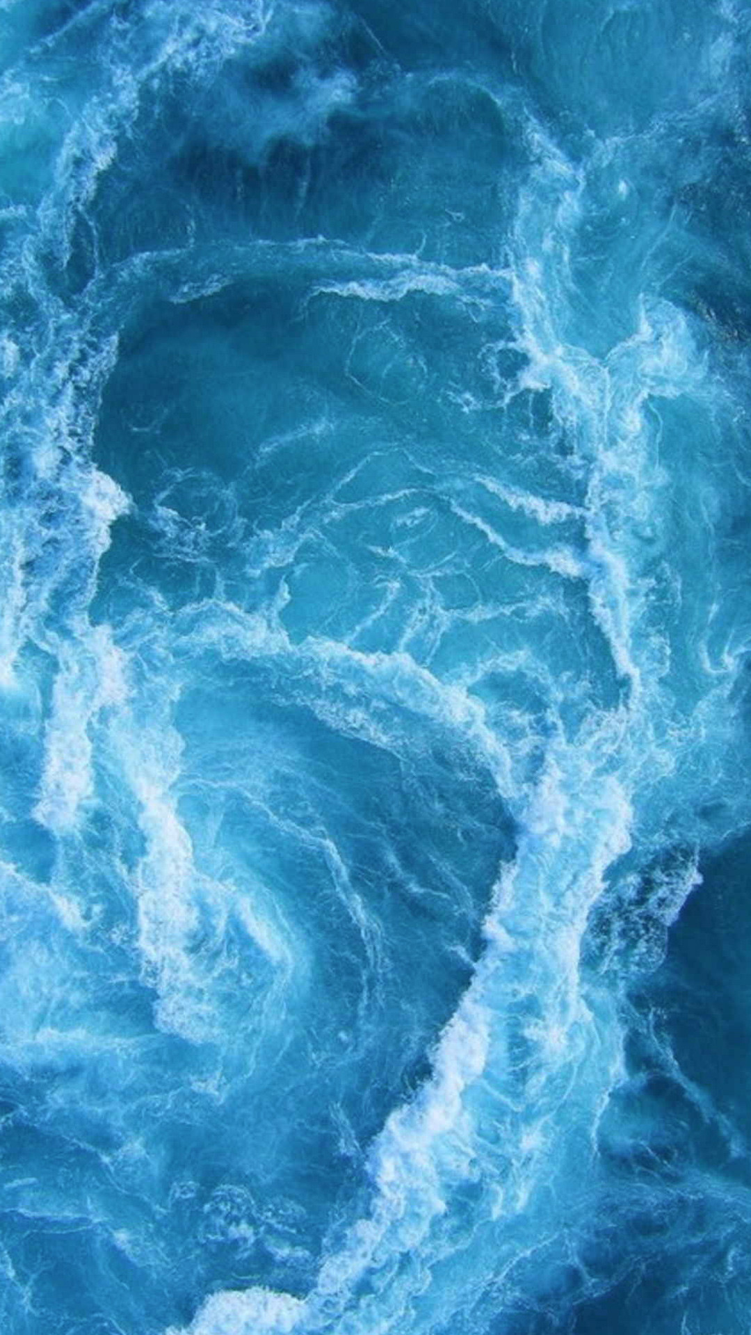 Swirling Blue Ocean Waves iPhone 6+ HD Wallpaper …