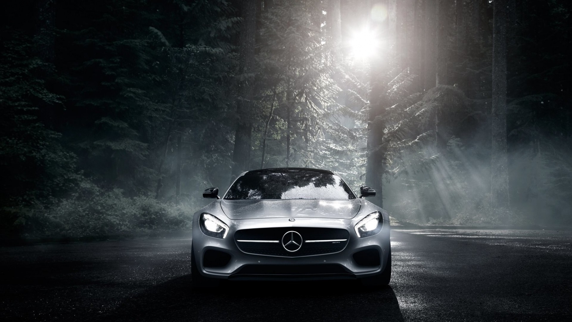 … Background Full HD 1080p. Wallpaper mercedes benz,  mercedes-amg, front view, silver, wood
